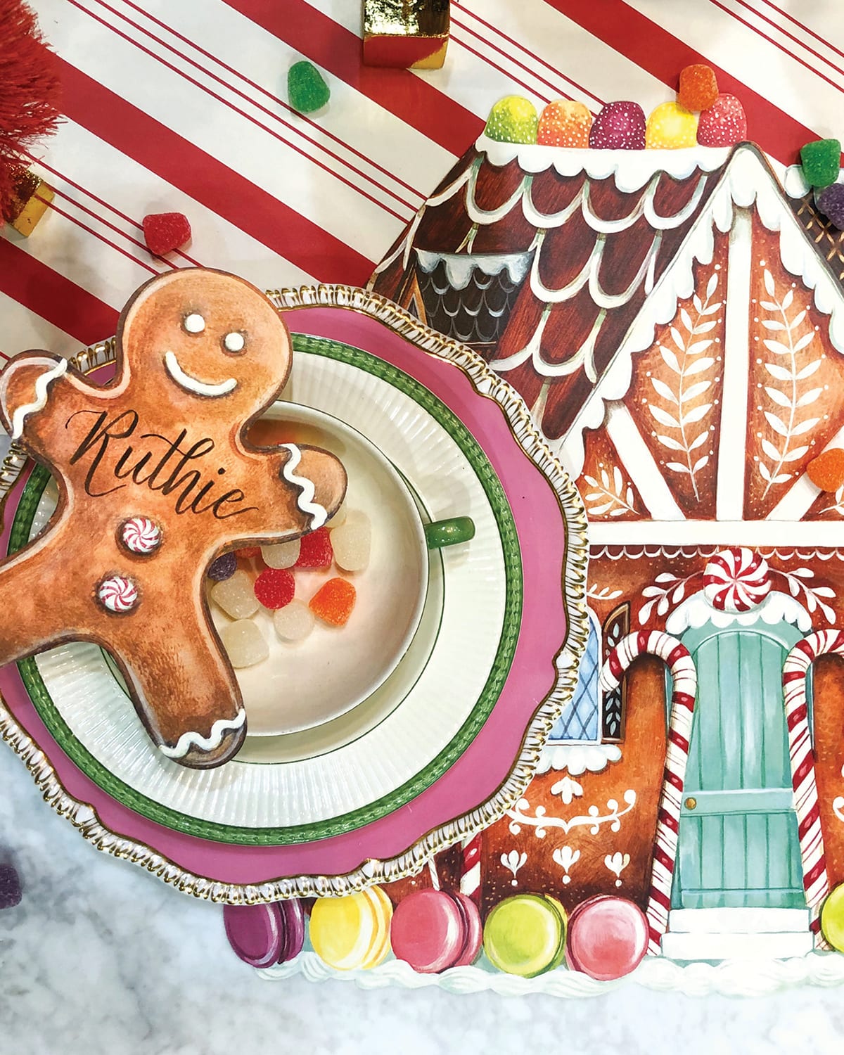 Image Hester & Cook Gingerbread Table Setting Decor Collection