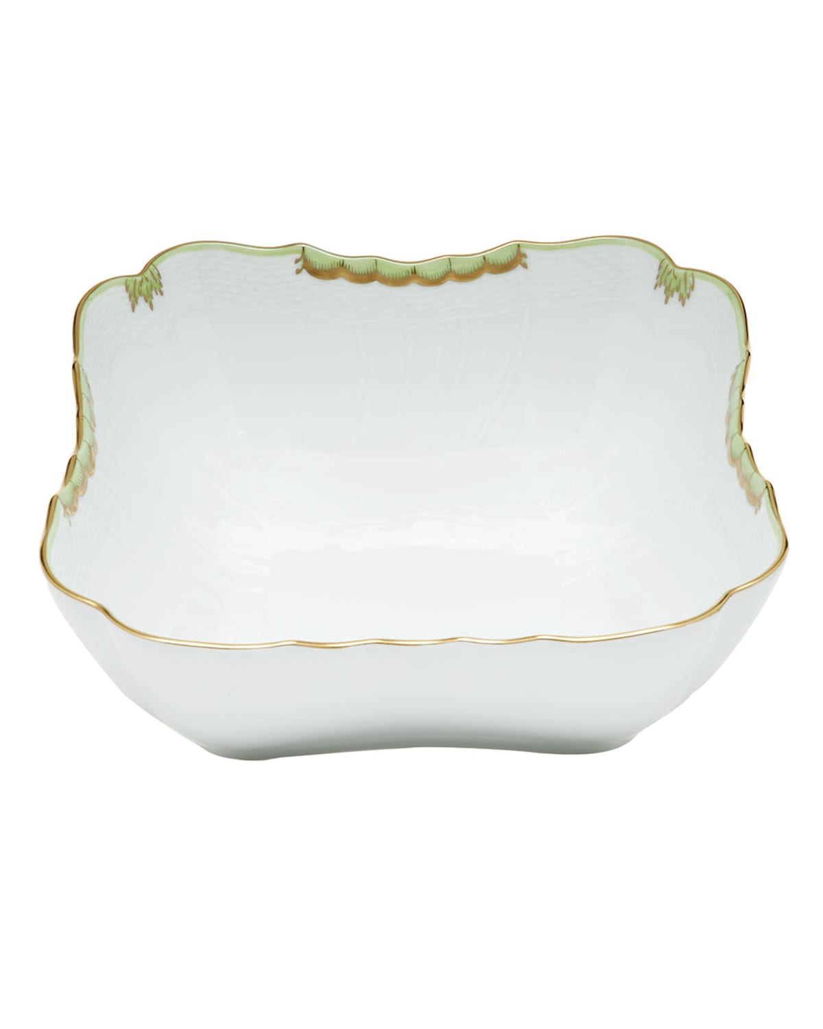 Image Herend Princess Victoria Green Square Salad Bowl