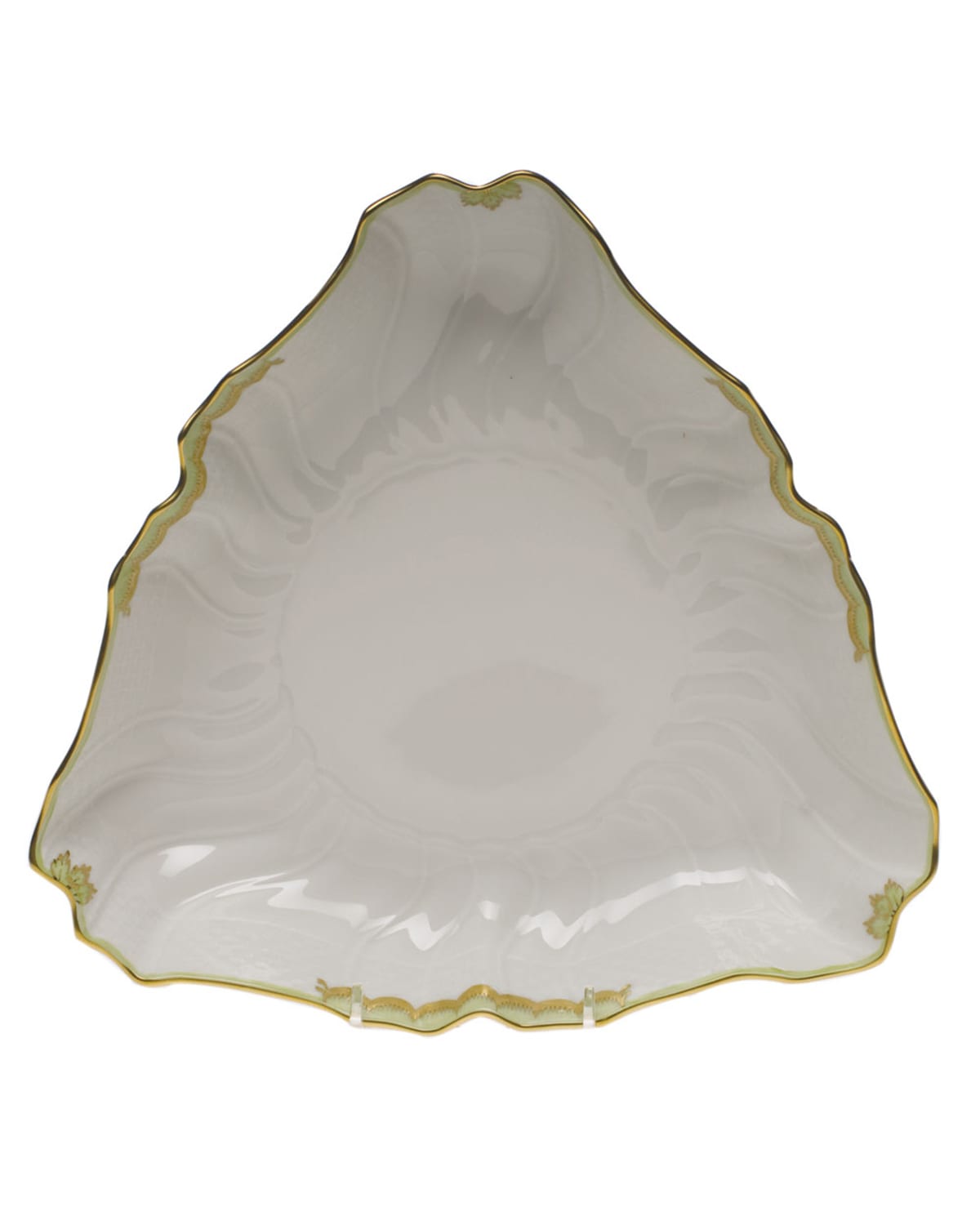 Image Herend Princess Victoria Green Triangle Dish
