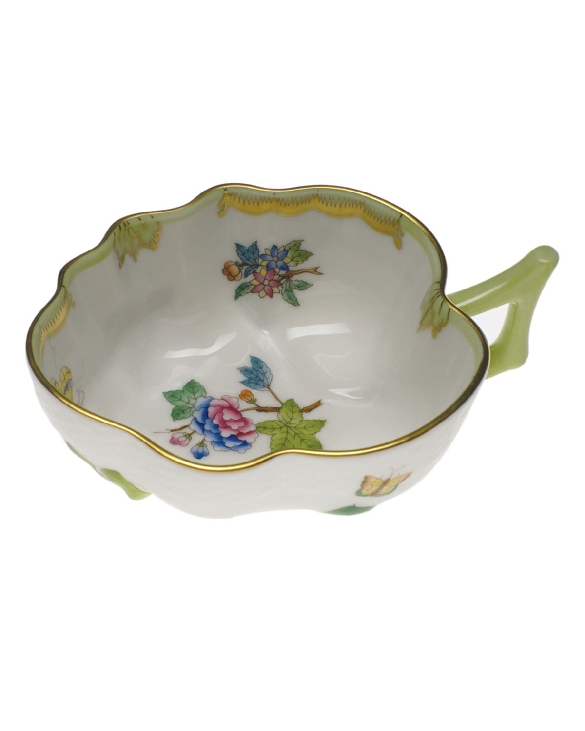 Image Herend Queen Victoria Green Deep Leaf Dish