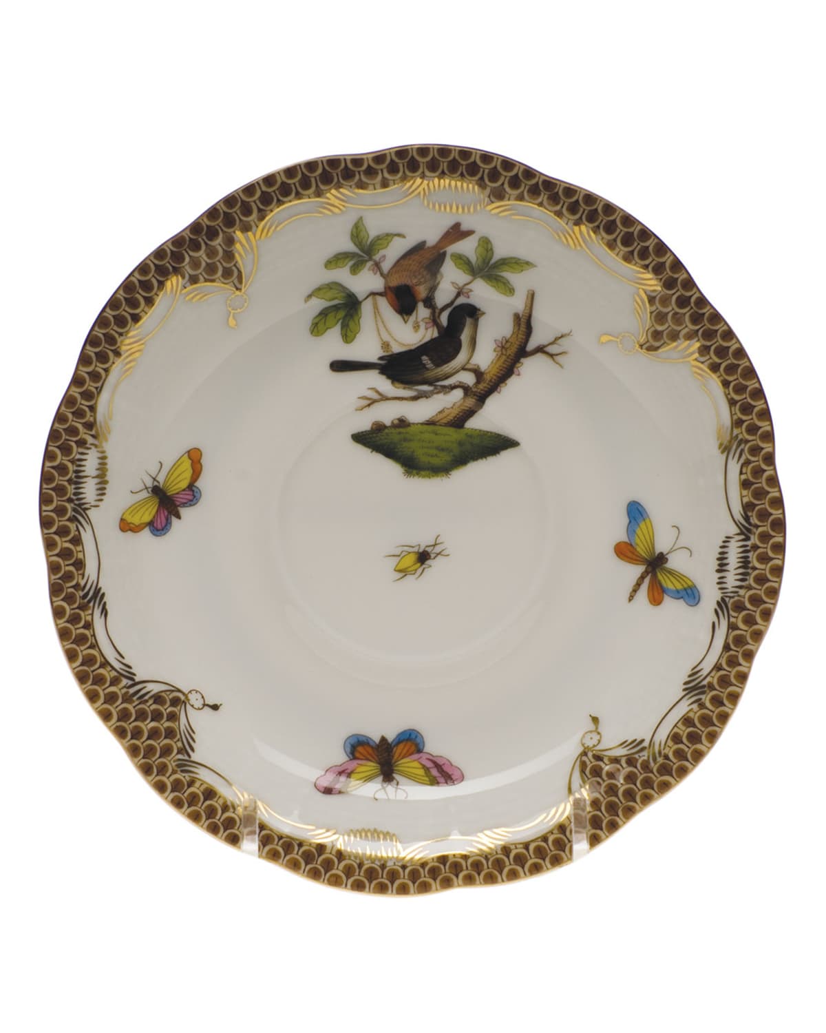 Image Herend Rothschild Bird Brown Motif 04 Tea Saucer