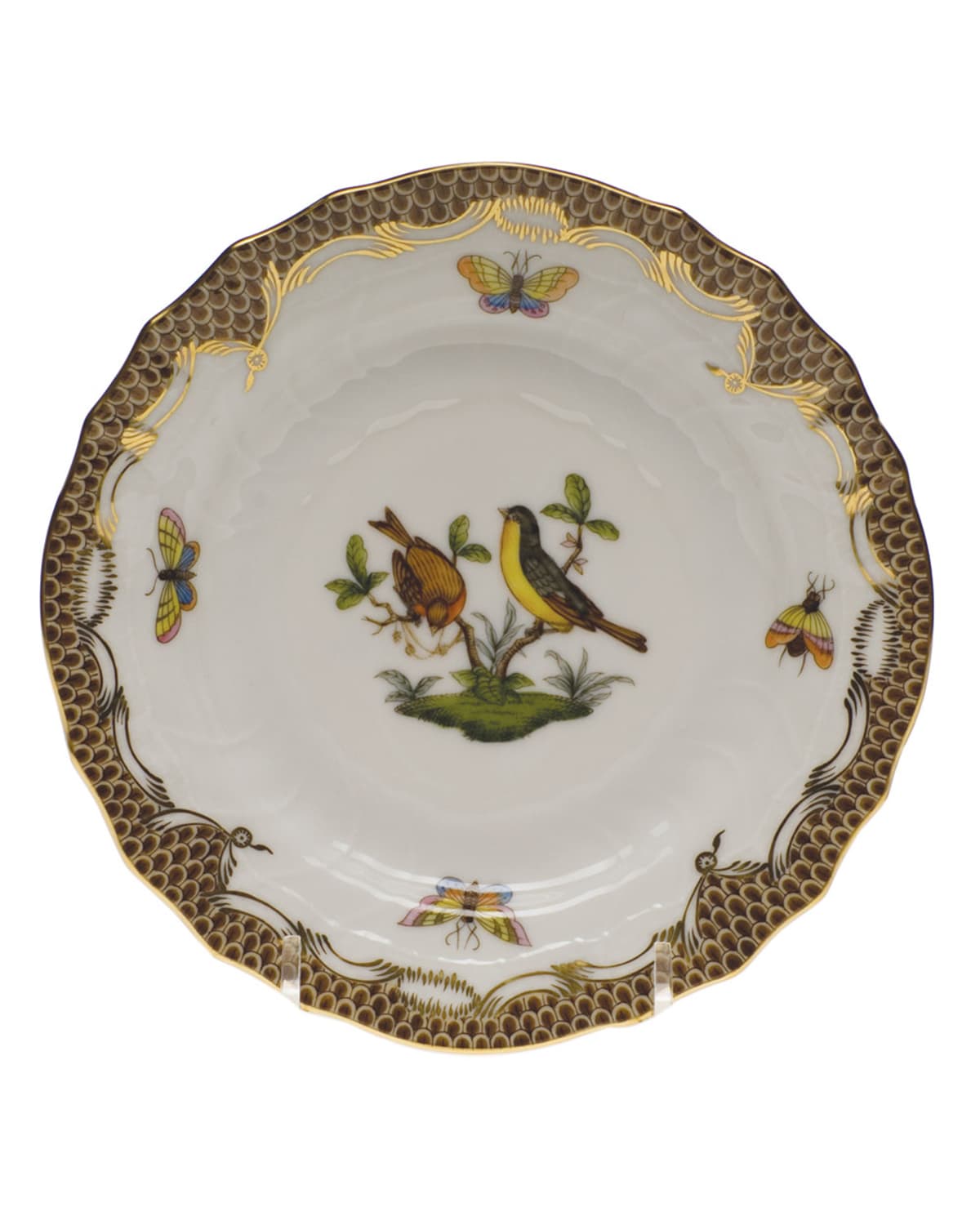 Image Herend Rothschild Bird Brown Motif 07 Bread & Butter Plate