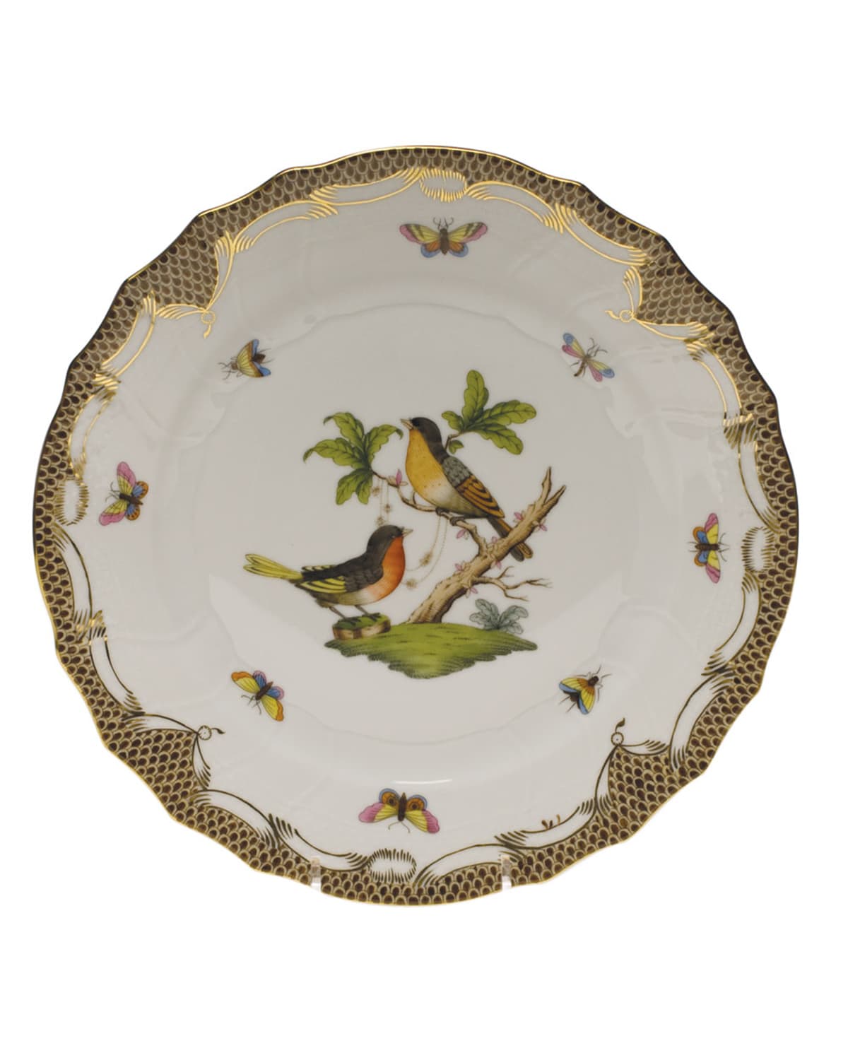 Image Herend Rothschild Bird Brown Motif 08 Dinner Plate