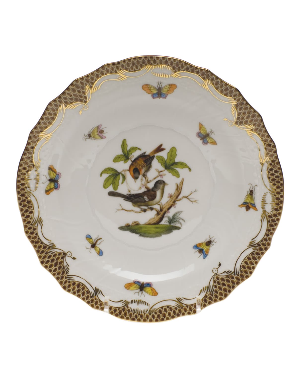 Image Herend Rothschild Bird Brown Motif 04 Salad Plate