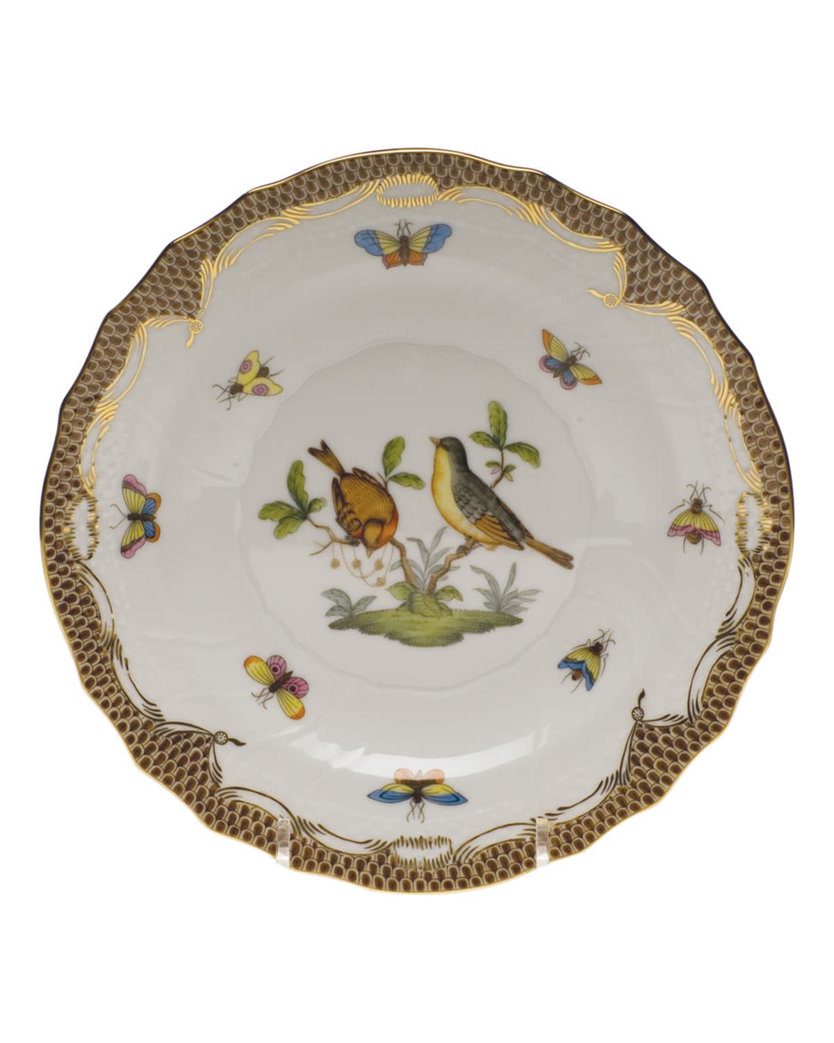 Image Herend Rothschild Bird Brown Motif 07 Salad Plate