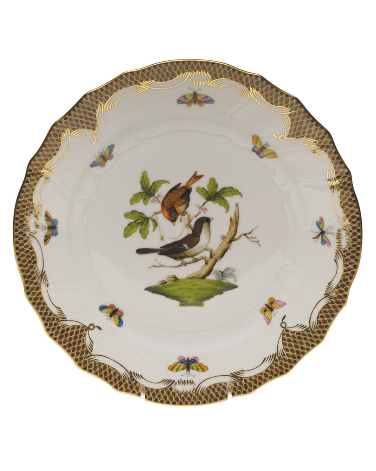 Image Herend Rothschild Bird Brown Motif 04 Dinner Plate
