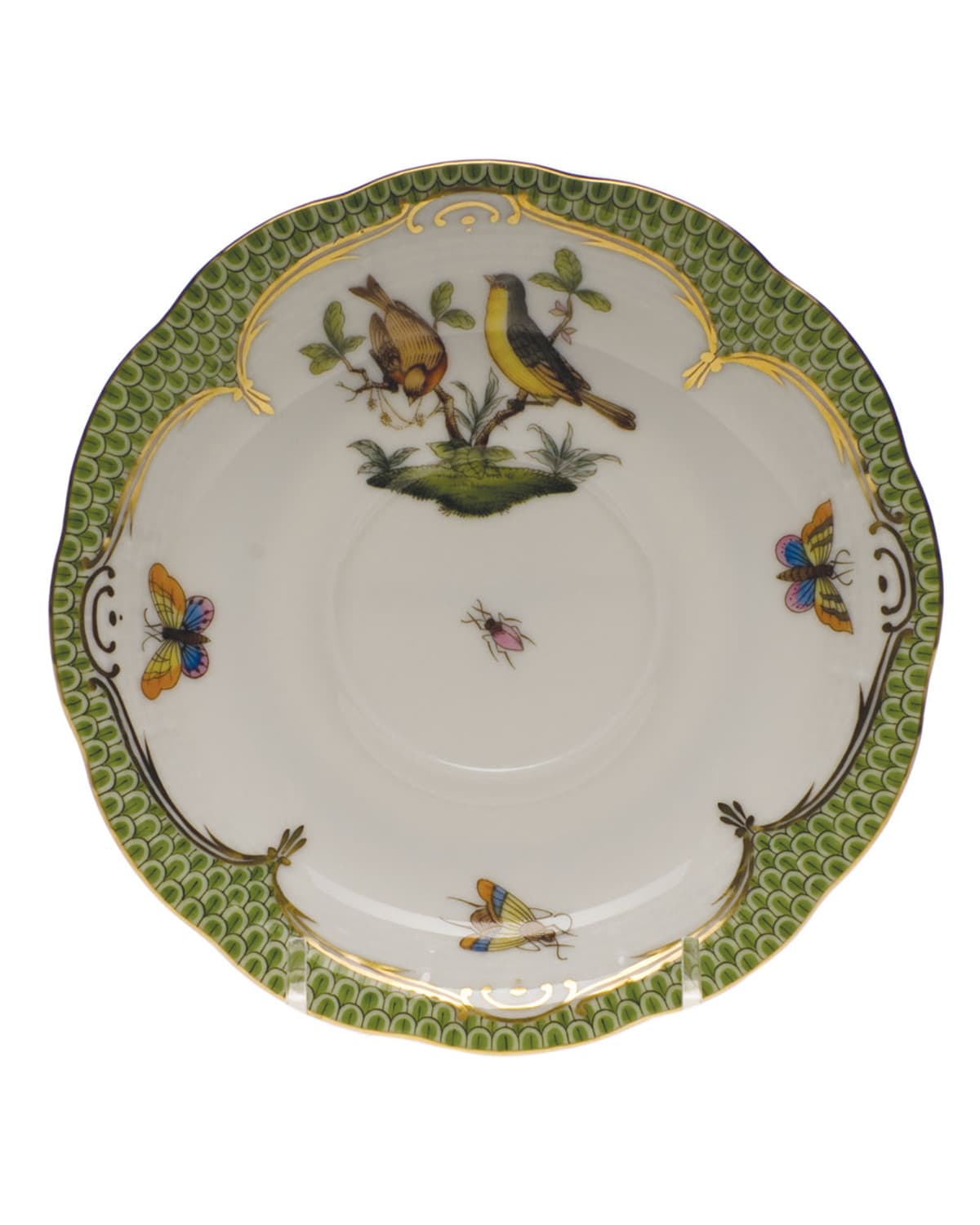 Image Herend Rothschild Bird Green Motif 07 Tea Saucer