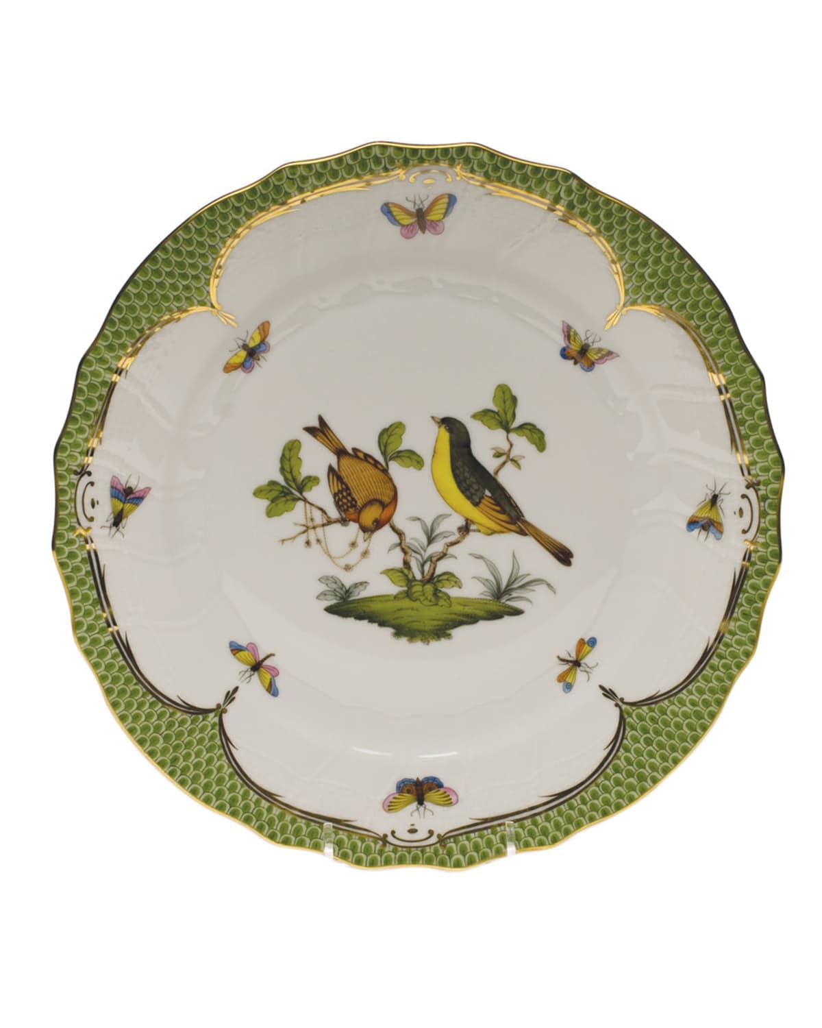 Image Herend Rothschild Bird Green Motif 07 Dinner Plate