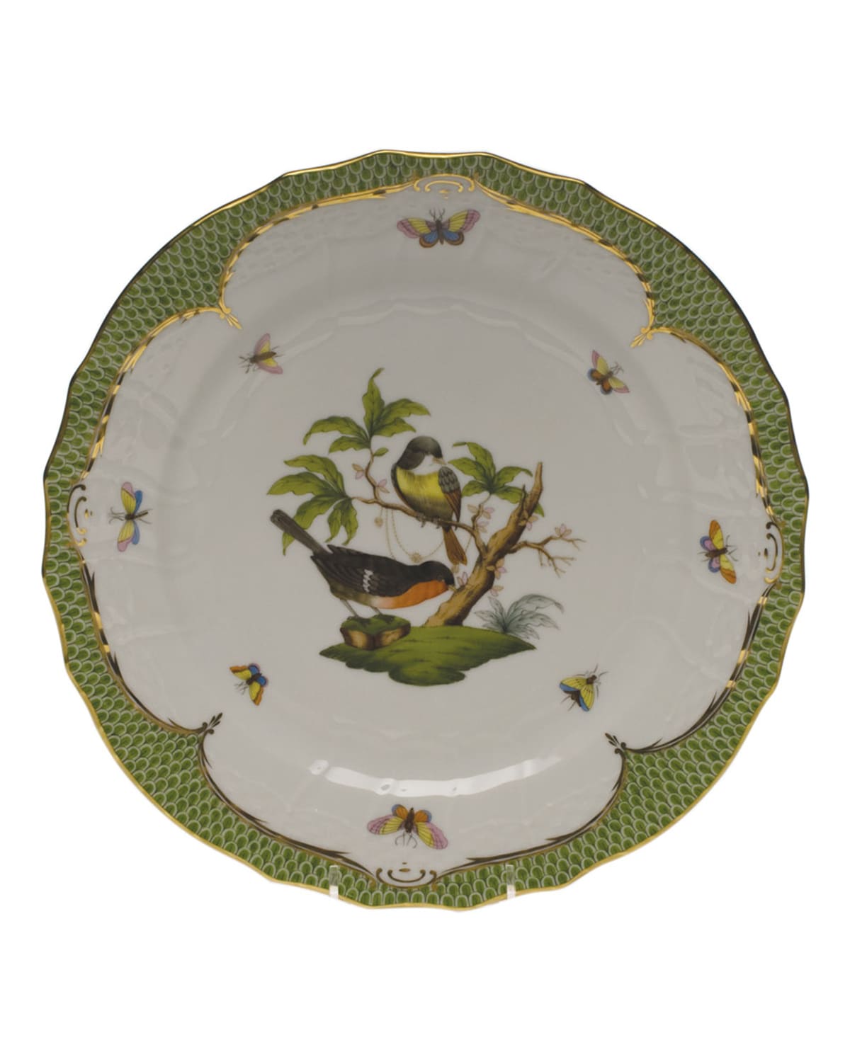 Image Herend Rothschild Bird Green Motif 02 Service Plate