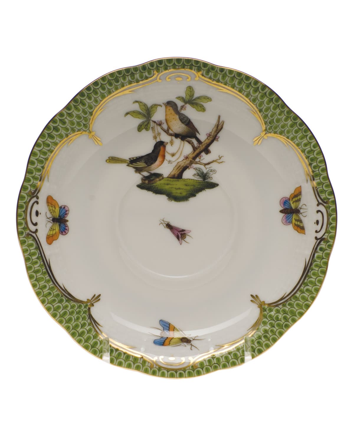 Image Herend Rothschild Bird Green Motif 08 Tea Saucer