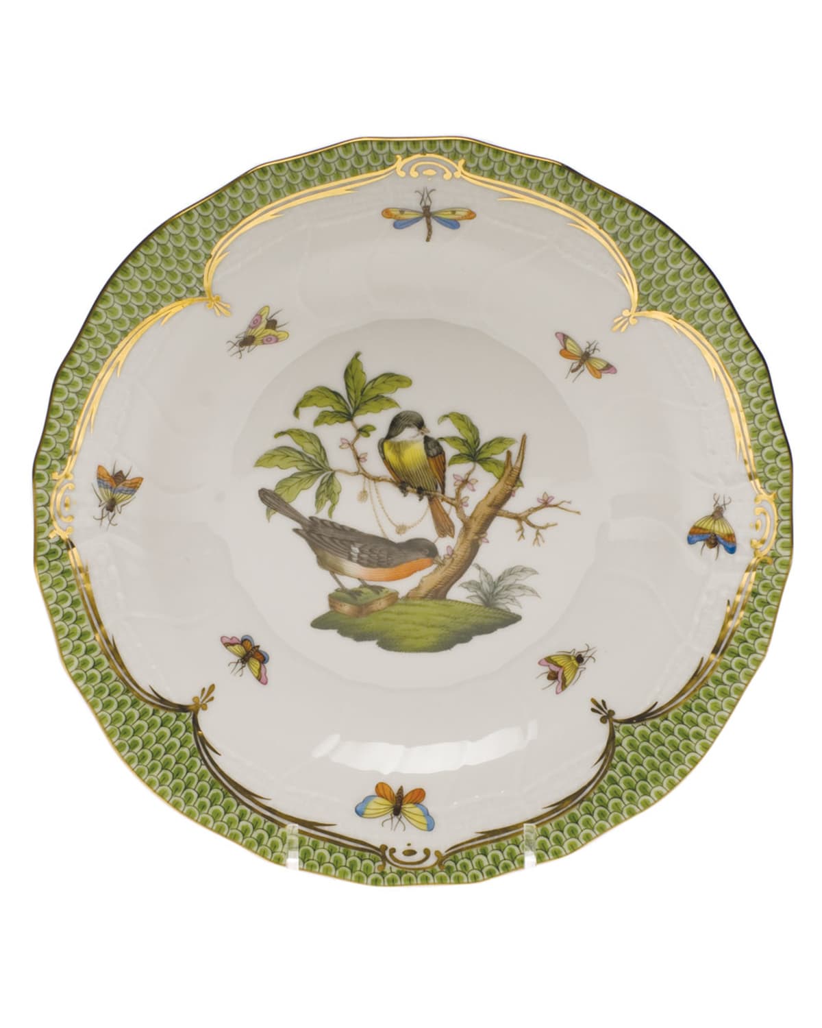 Image Herend Rothschild Bird Green Motif 02 Dessert Plate