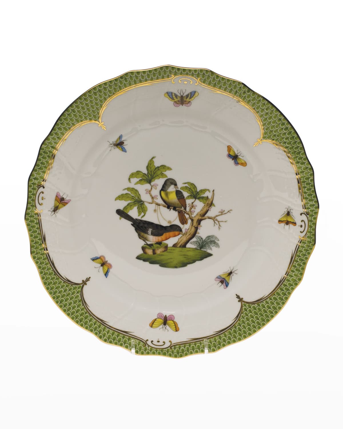 Image Herend Rothschild Bird Green Motif 02 Dinner Plate