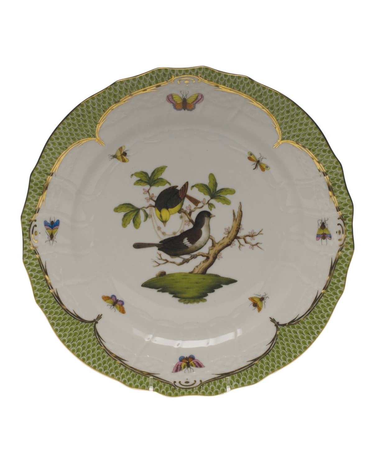 Image Herend Rothschild Bird Green Motif 01 Service Plate