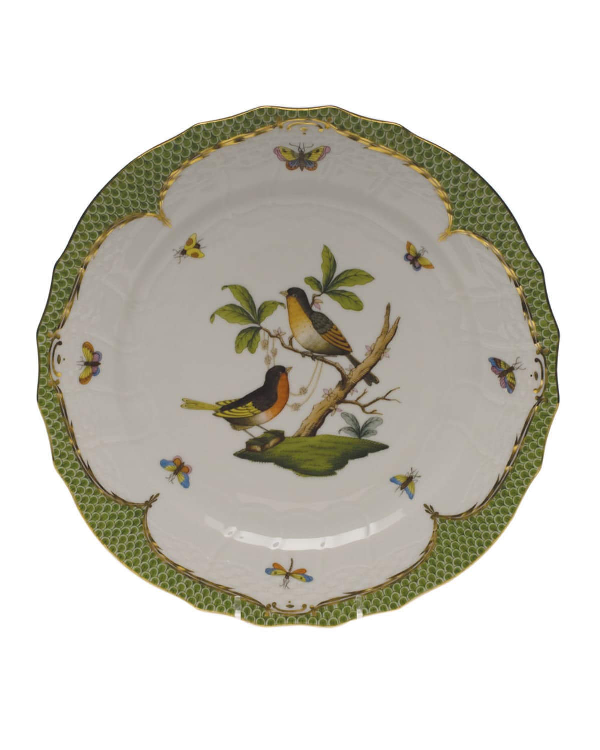 Image Herend Rothschild Bird Green Motif 08 Service Plate