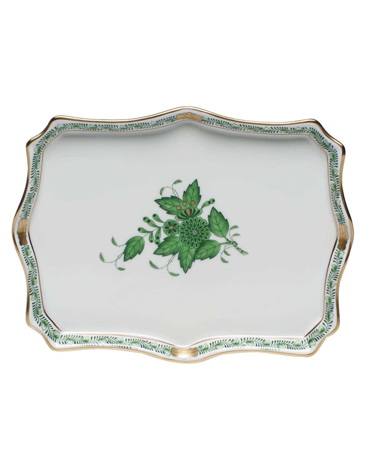 Image Herend Chinese Bouquet Green Small Tray