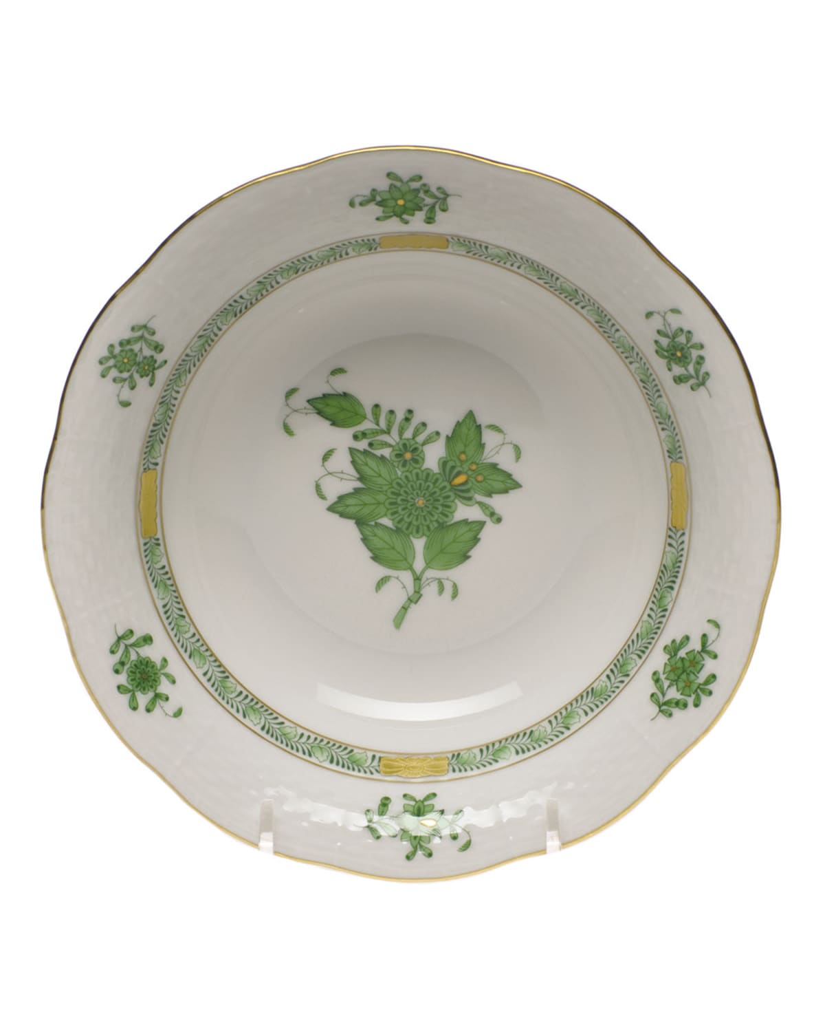 Image Herend Chinese Bouquet Green Oatmeal Bowl