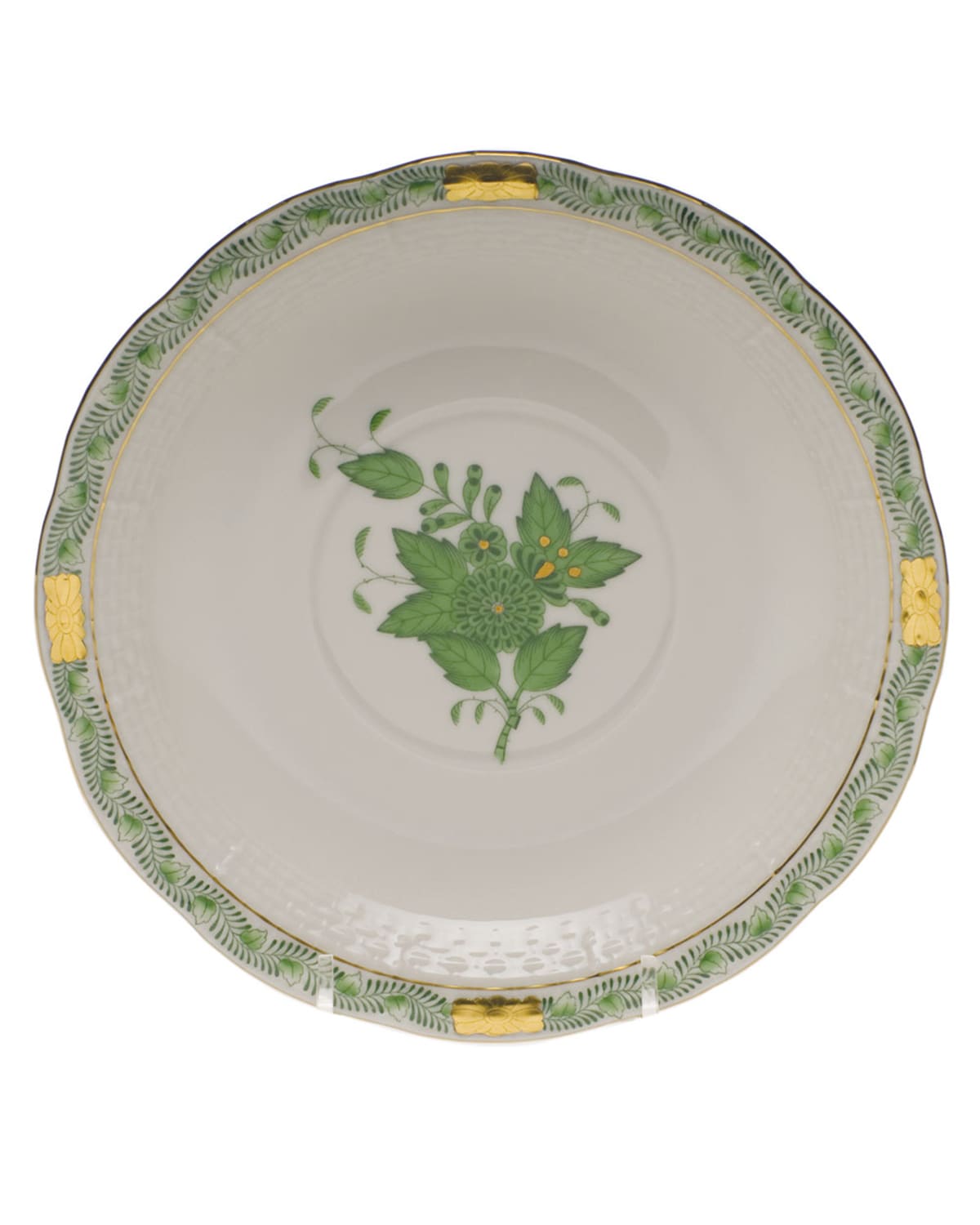 Image Herend Chinese Bouquet Green Cream Soup Stand