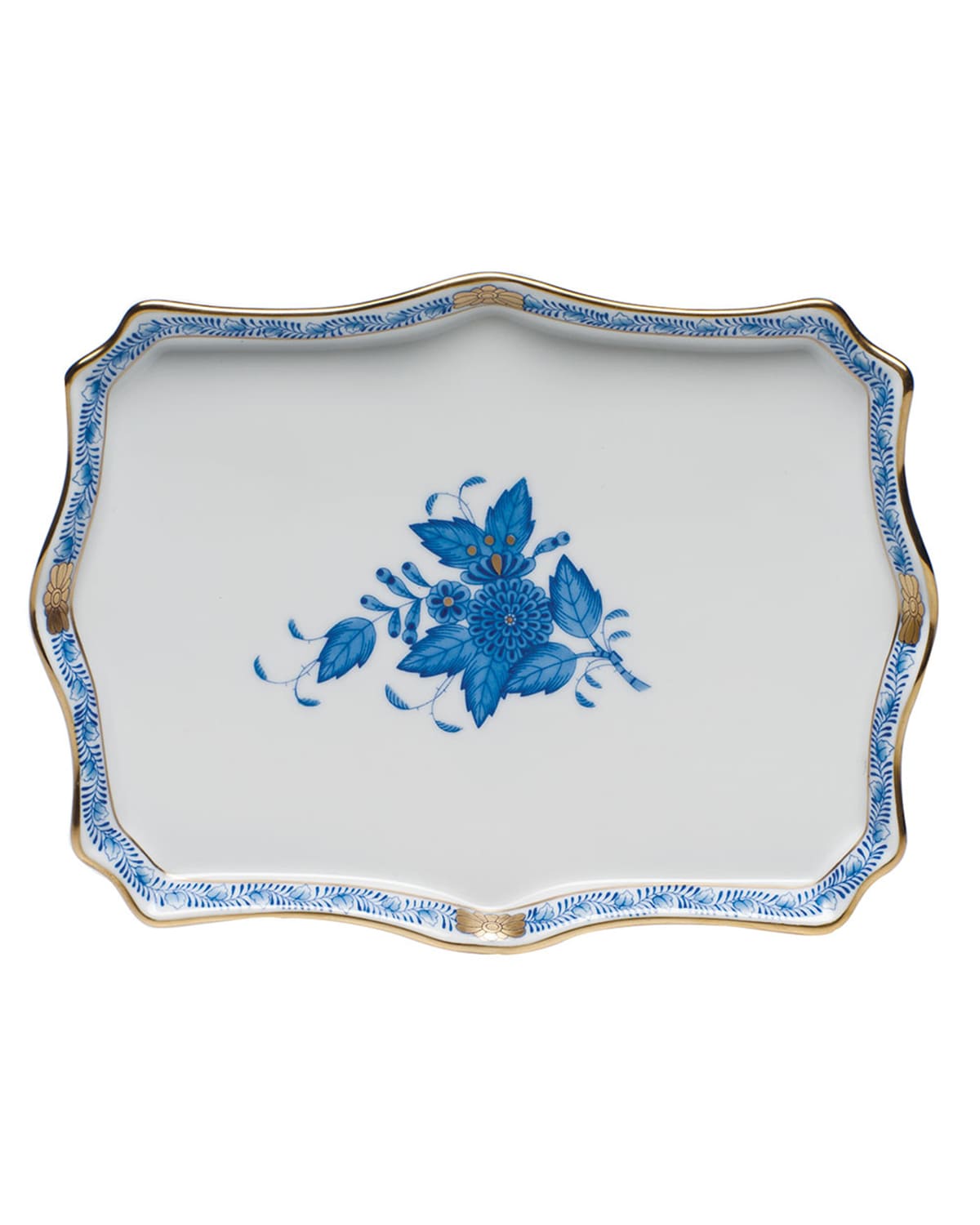Image Herend Chinese Bouquet Blue Small Tray