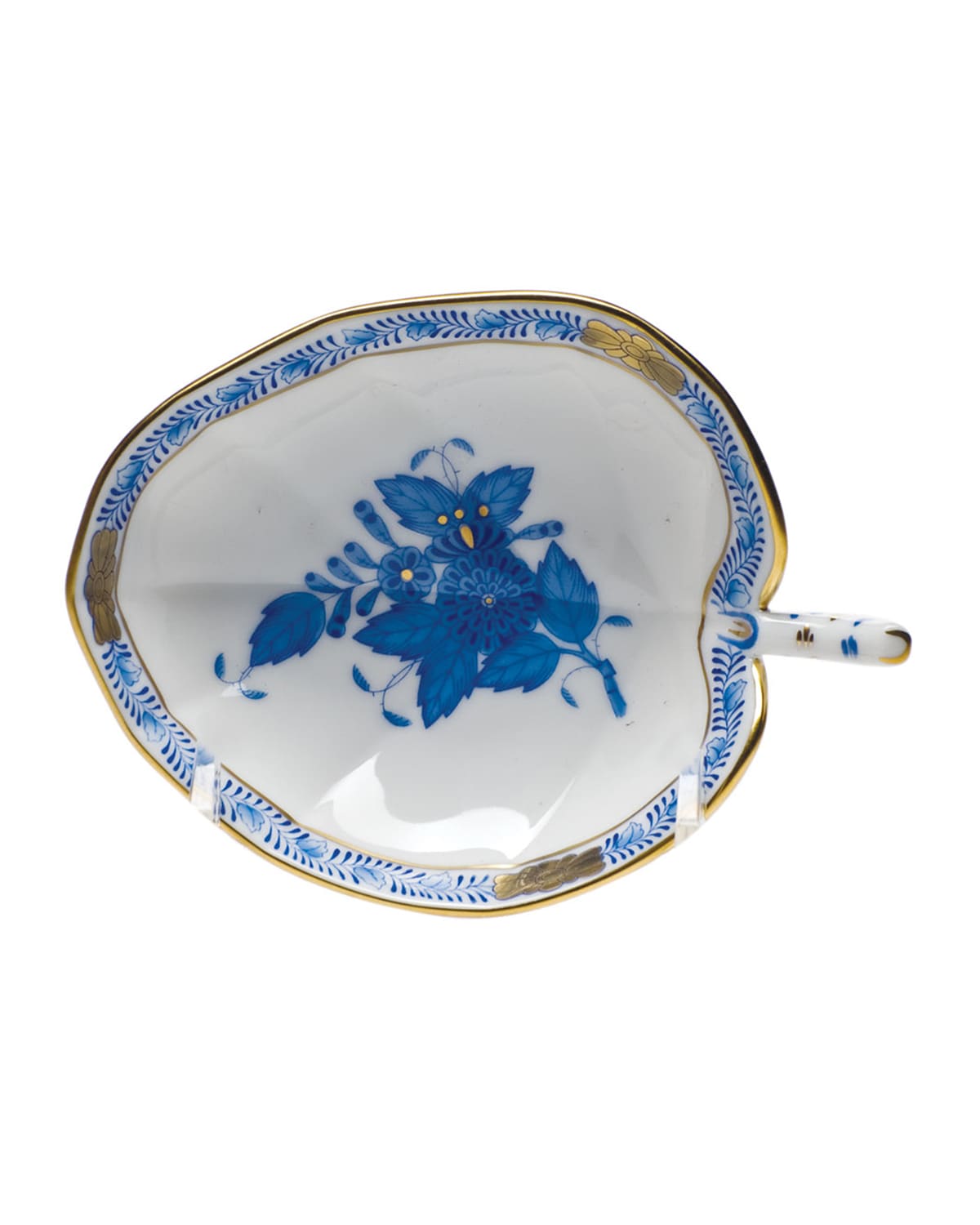 Image Herend Chinese Bouquet Blue Leaf Tray