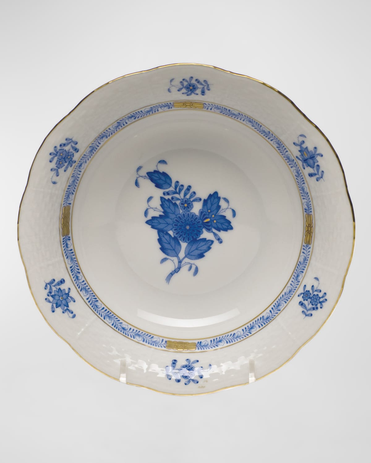 Image Herend Chinese Bouquet Blue Oatmeal Bowl