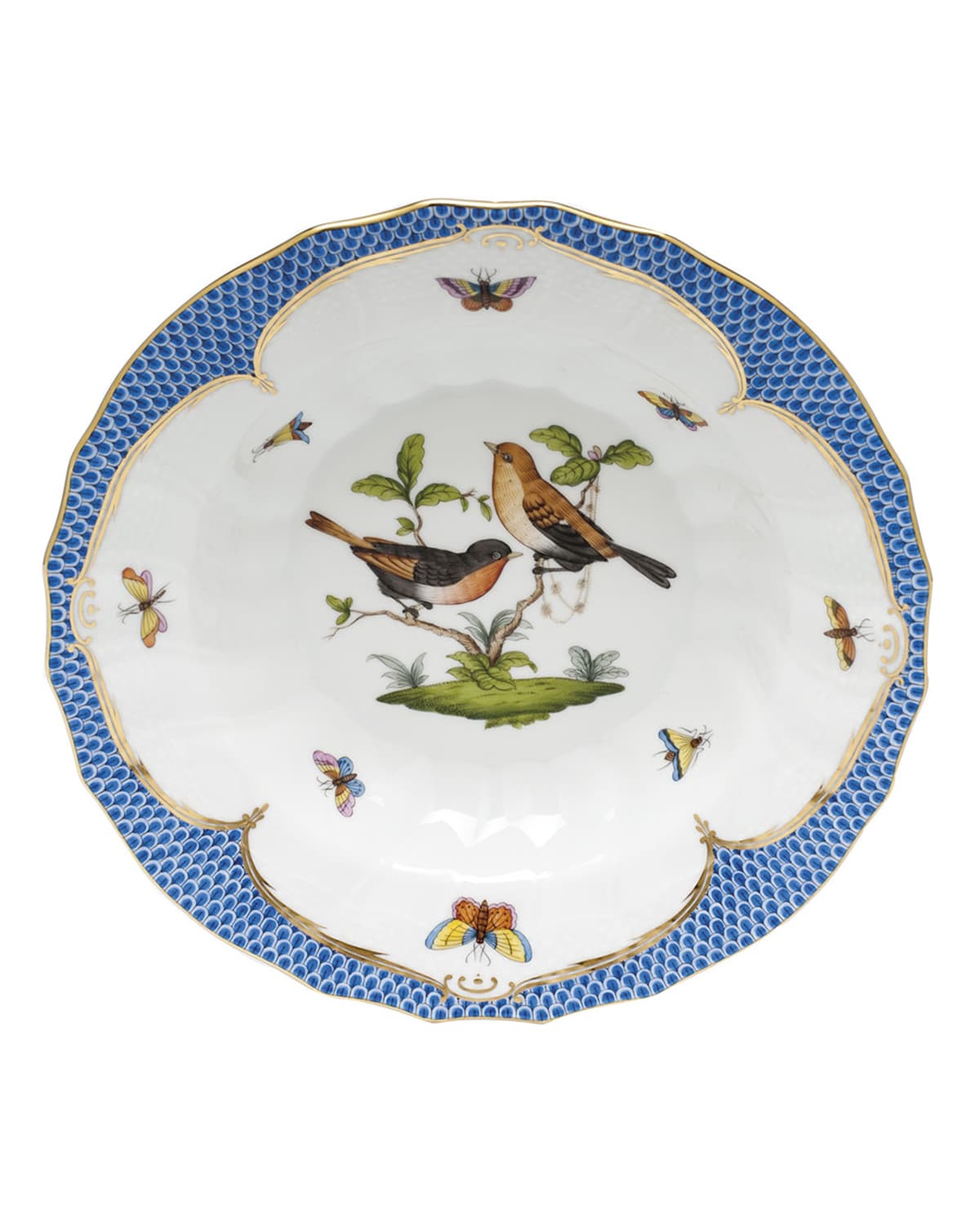 Image Herend Rothschild Blue Motif 09 Rim Soup Bowl