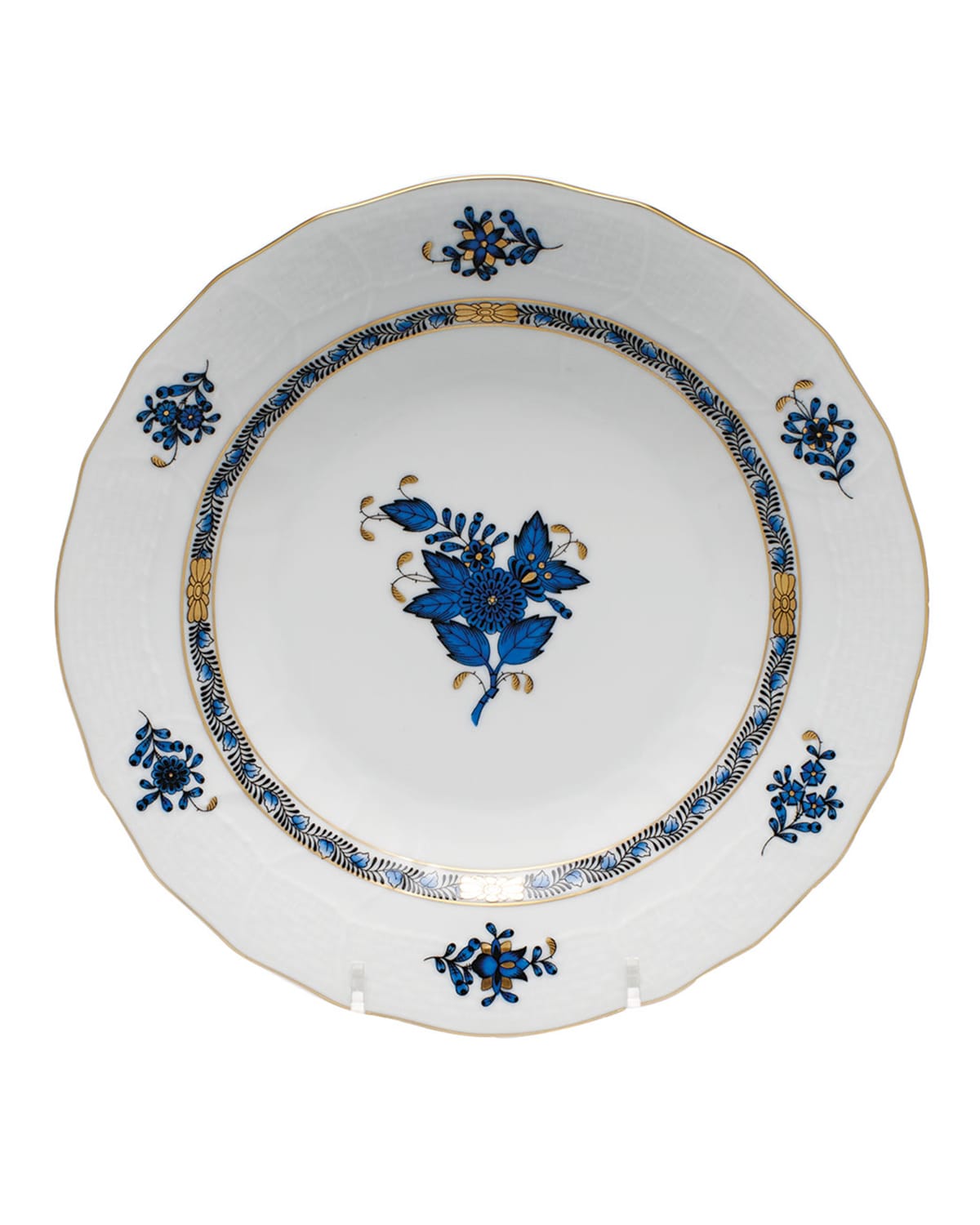 Image Herend Chinese Bouquet Black Sapphire Dessert Plate