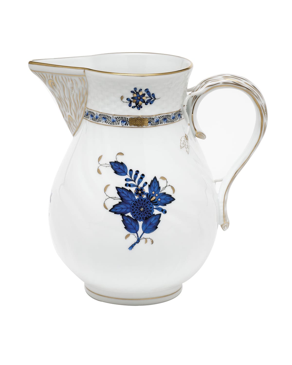 Image Herend Chinese Bouquet Black Sapphire Pitcher