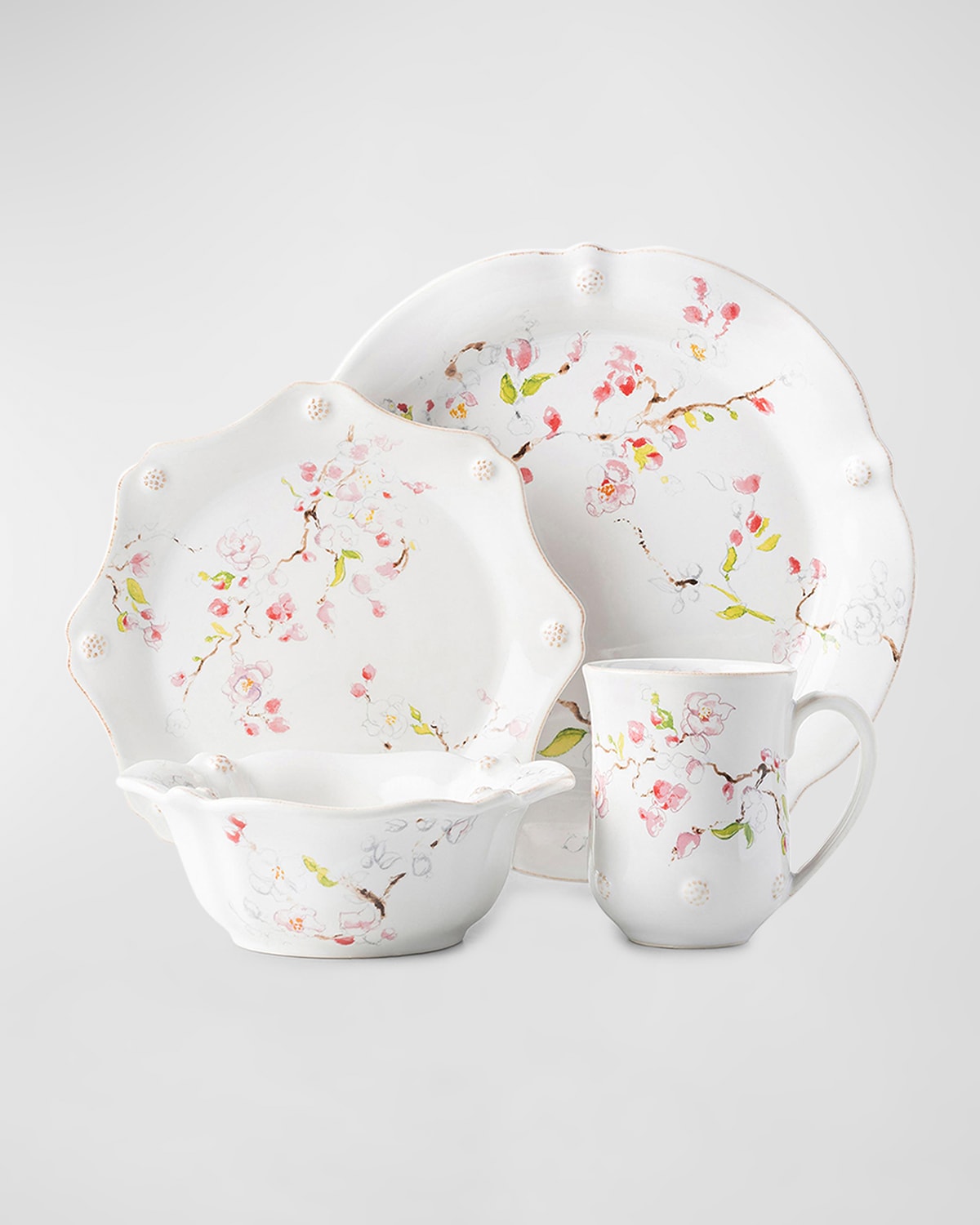 Image Juliska Berry & Thread Floral Sketch 4pc Place Setting - Cherry Blossom