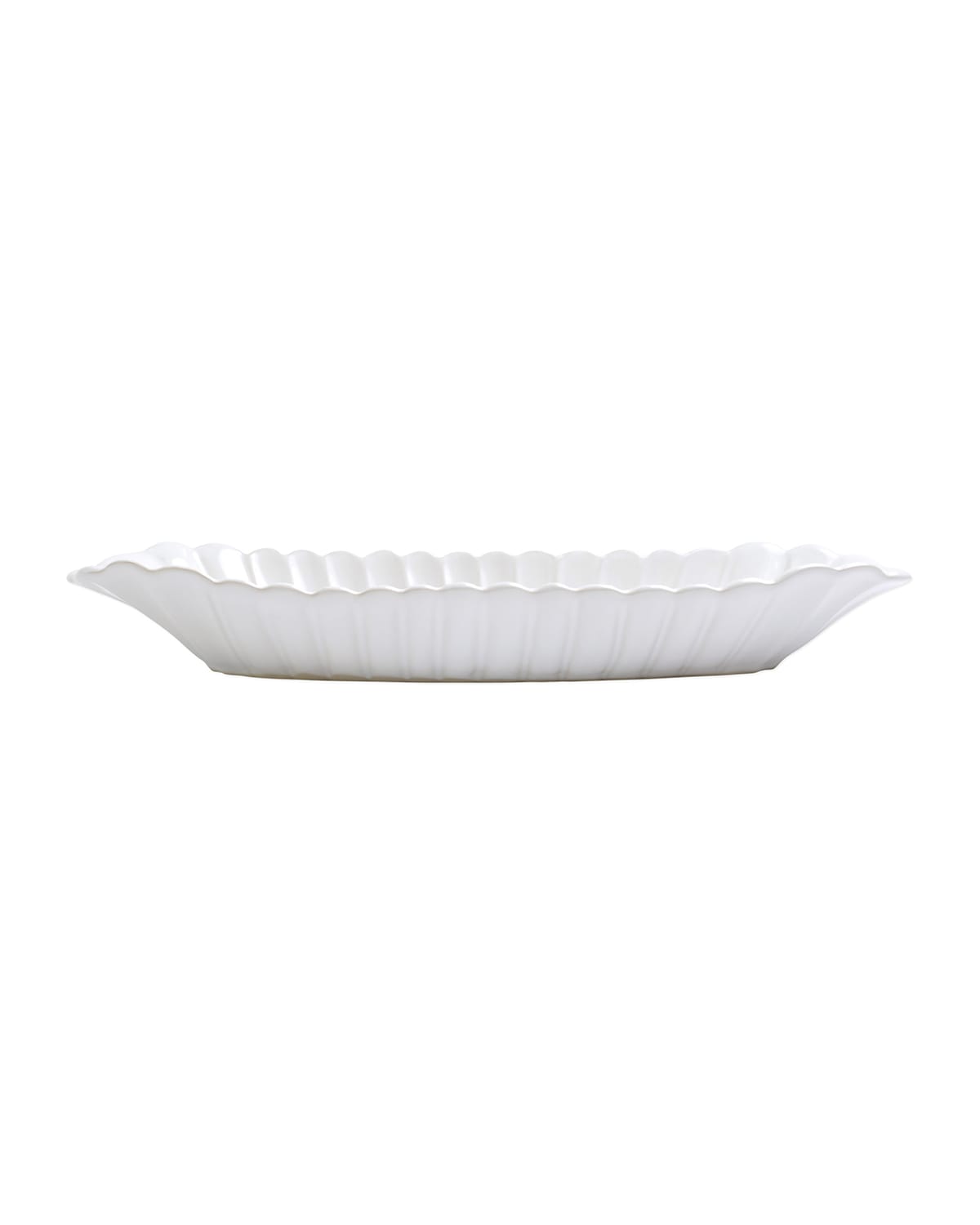 Image Vietri Incanto Stone White Scallop Bread Server