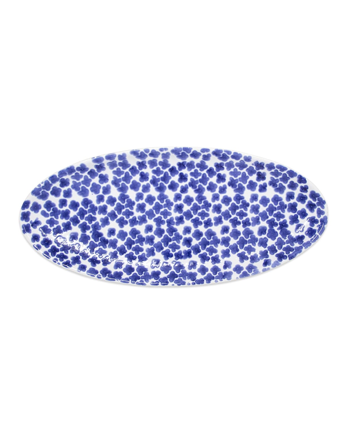Image Vietri Santorini Flower Narrow Oval Platter