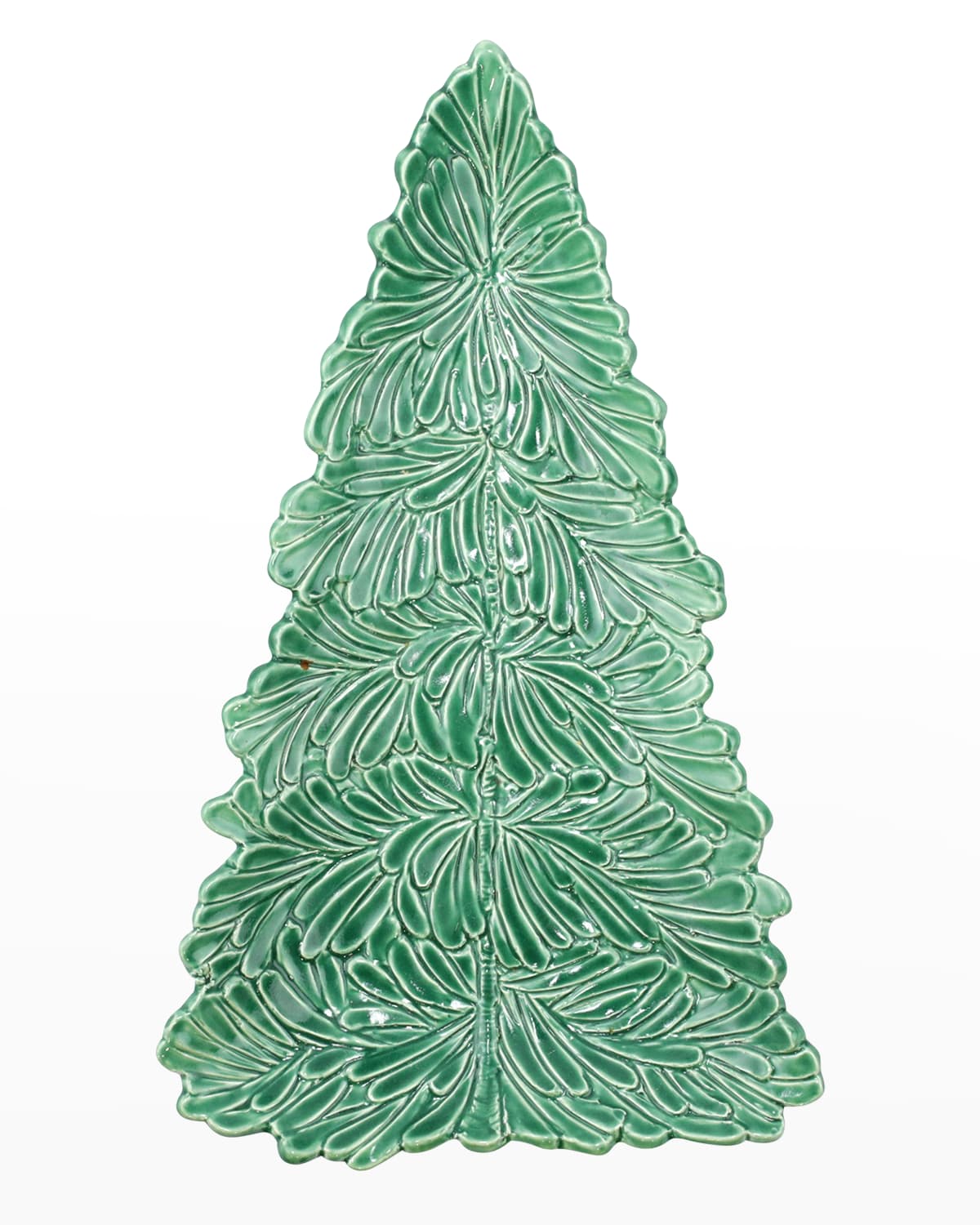 Image Vietri Lastra Holiday Figural Tree Small Platter