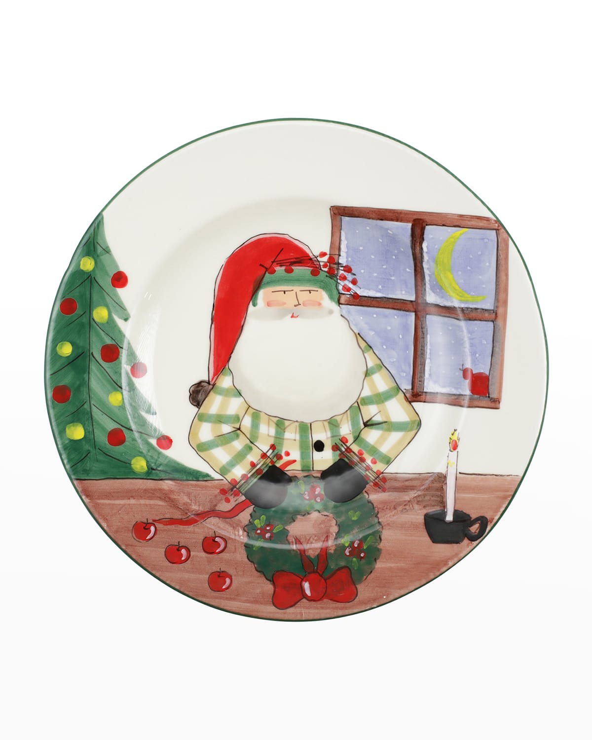 Image Vietri Old St. Nick Rimmed Round Platter