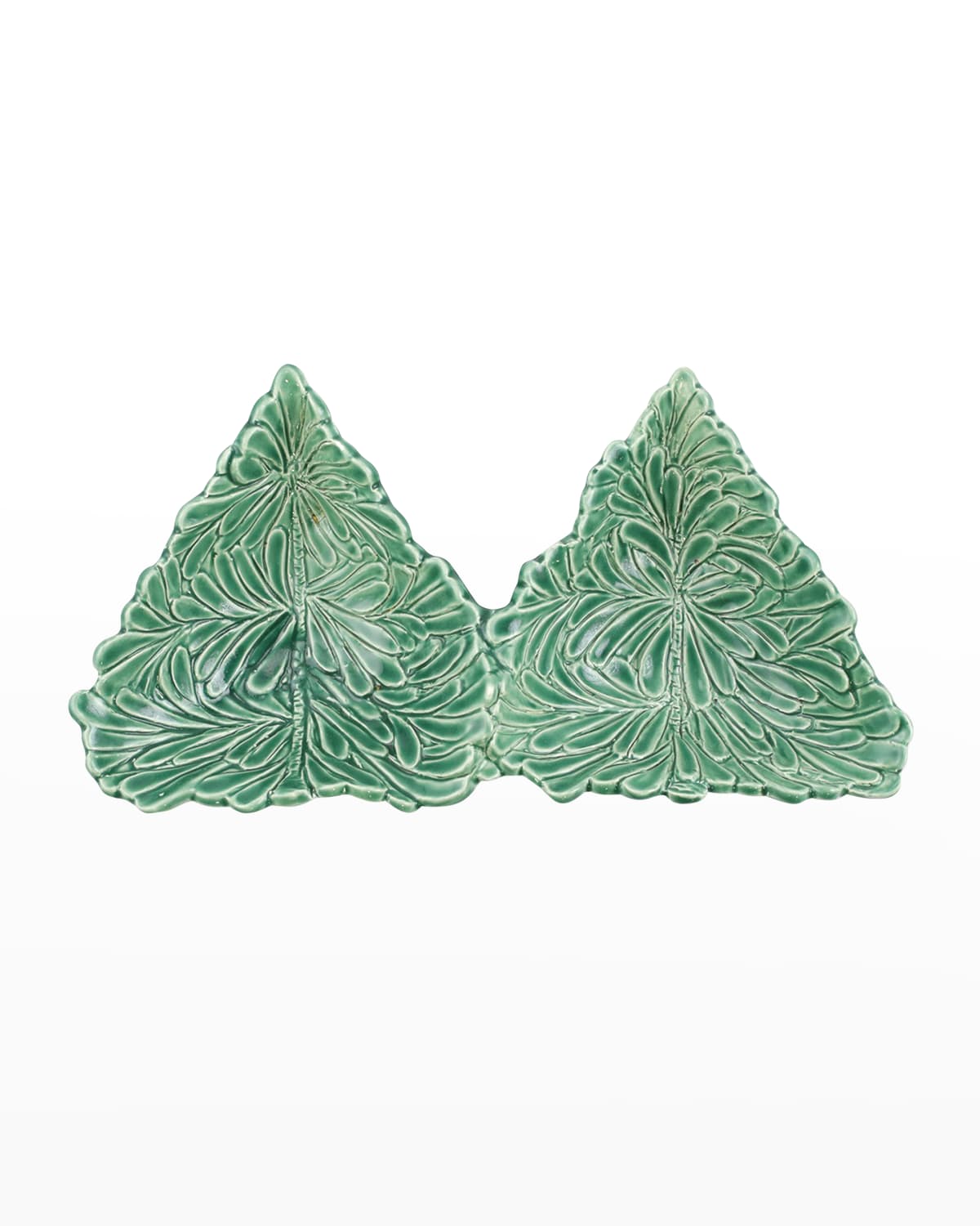 Image Vietri Lastra Holiday Figural Tree 2-Part Server