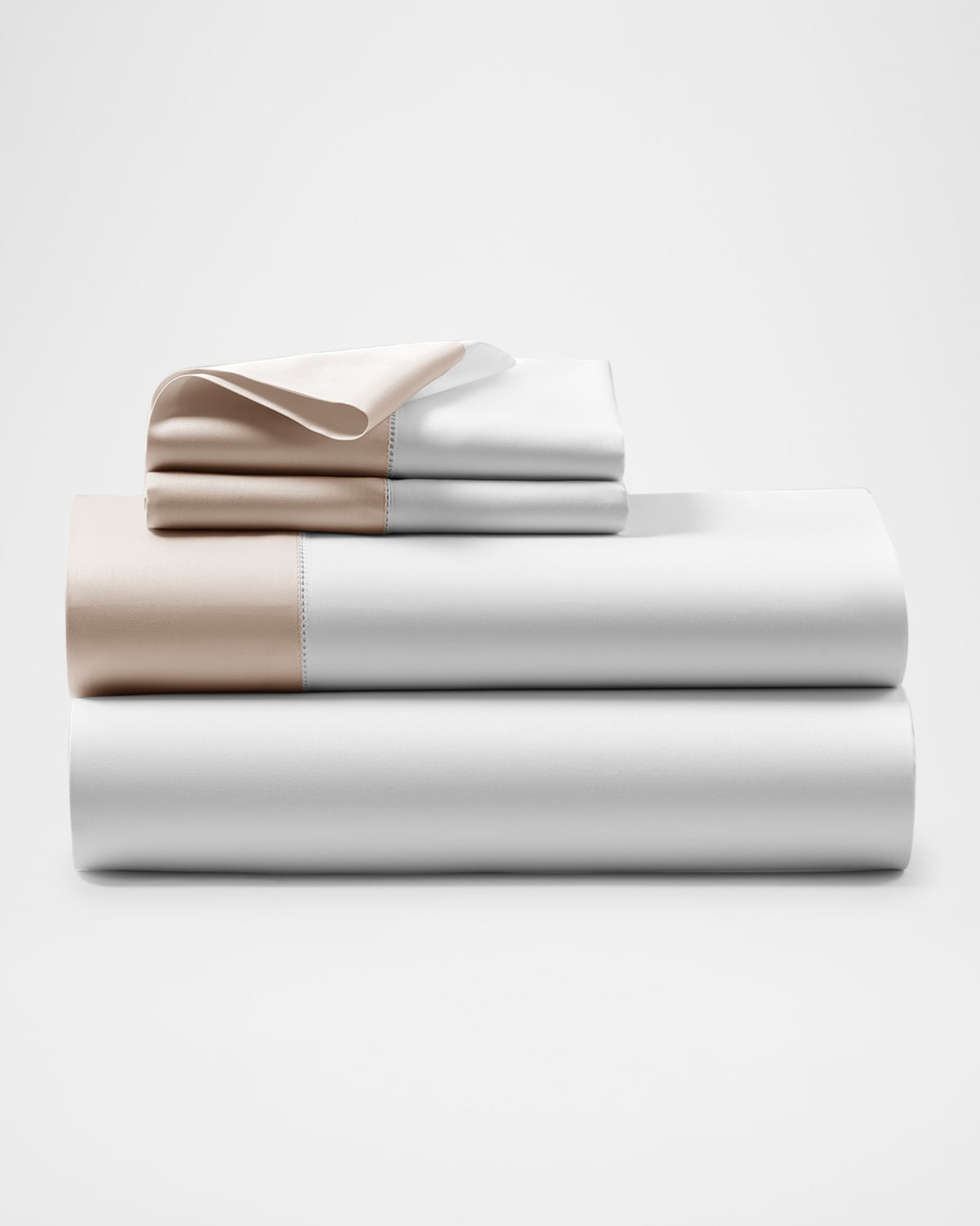 Image Ralph Lauren Home Organic Sateen Border Flat Sheet, KING