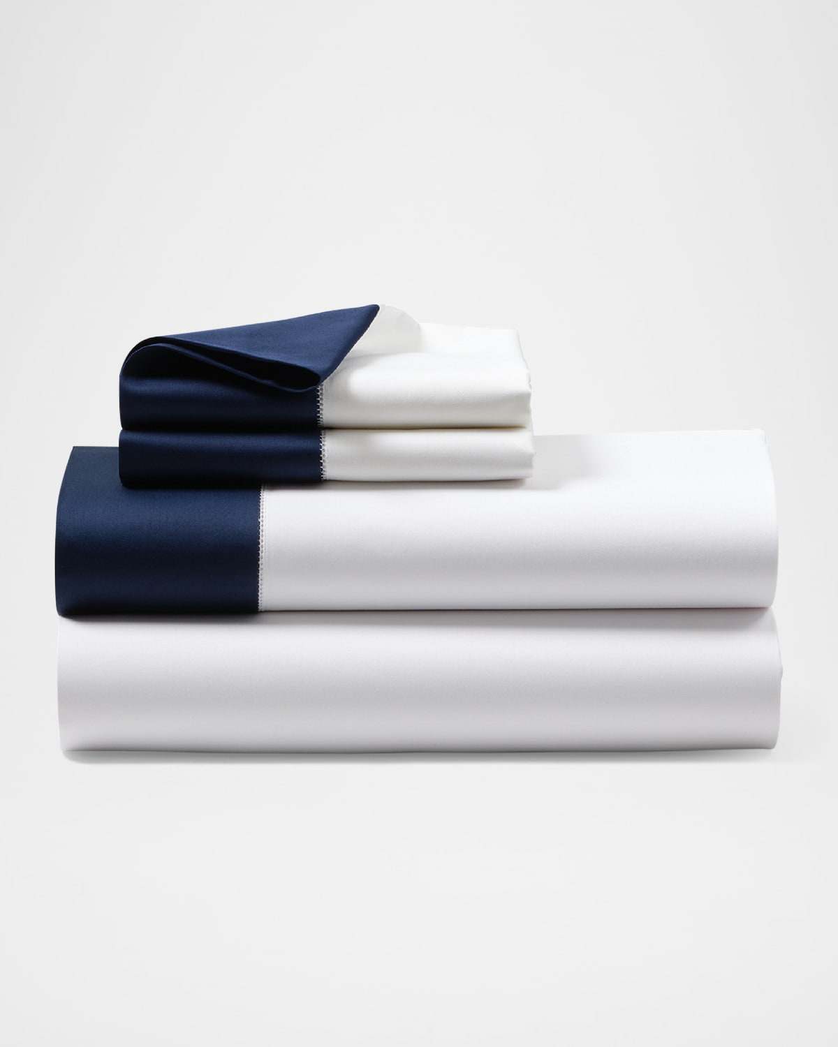 Image Ralph Lauren Home Organic Sateen Border Flat Sheet, QUEEN