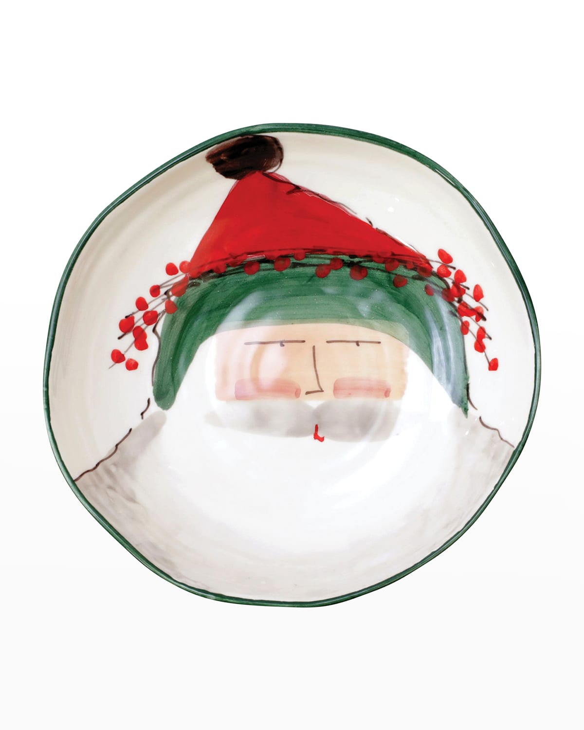 Image Vietri Old St. Nick red Hat Pasta Bowl