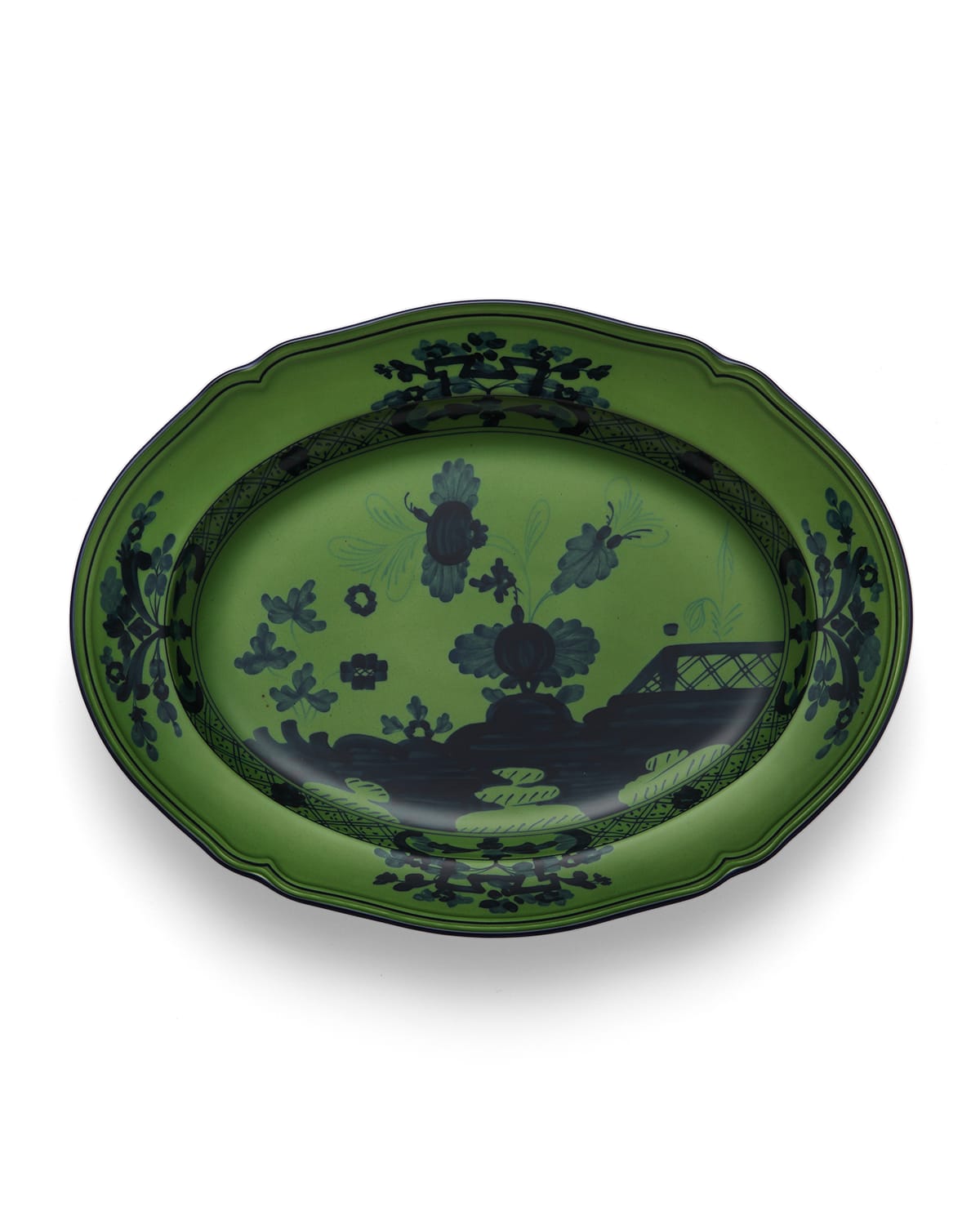 Image GINORI 1735 Oriente Italiano Oval Platter, Malachite