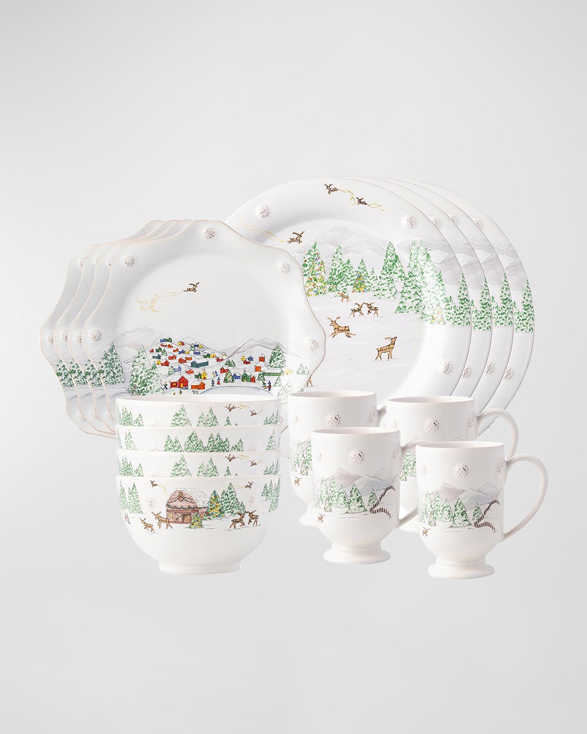 Image Juliska Berry & Thread North Pole 16pc Place Setting