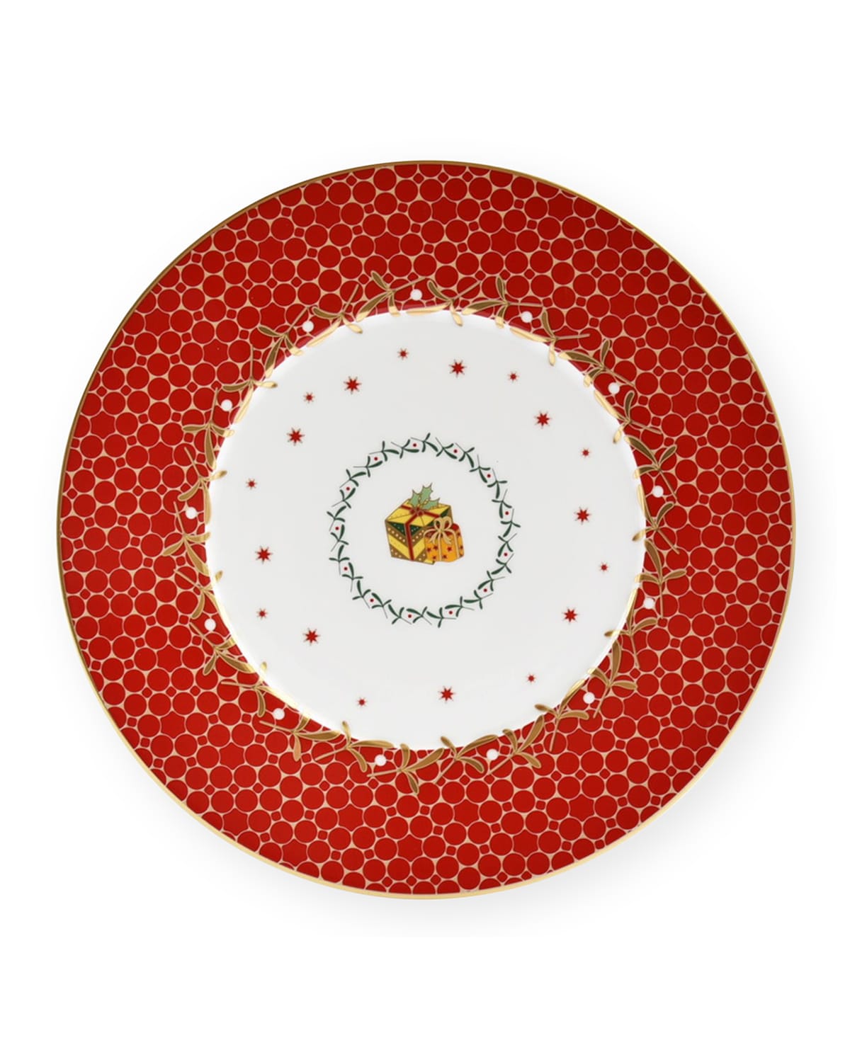 Image Bernardaud Noel Red Sleigh Salad Plate, 8.5"
