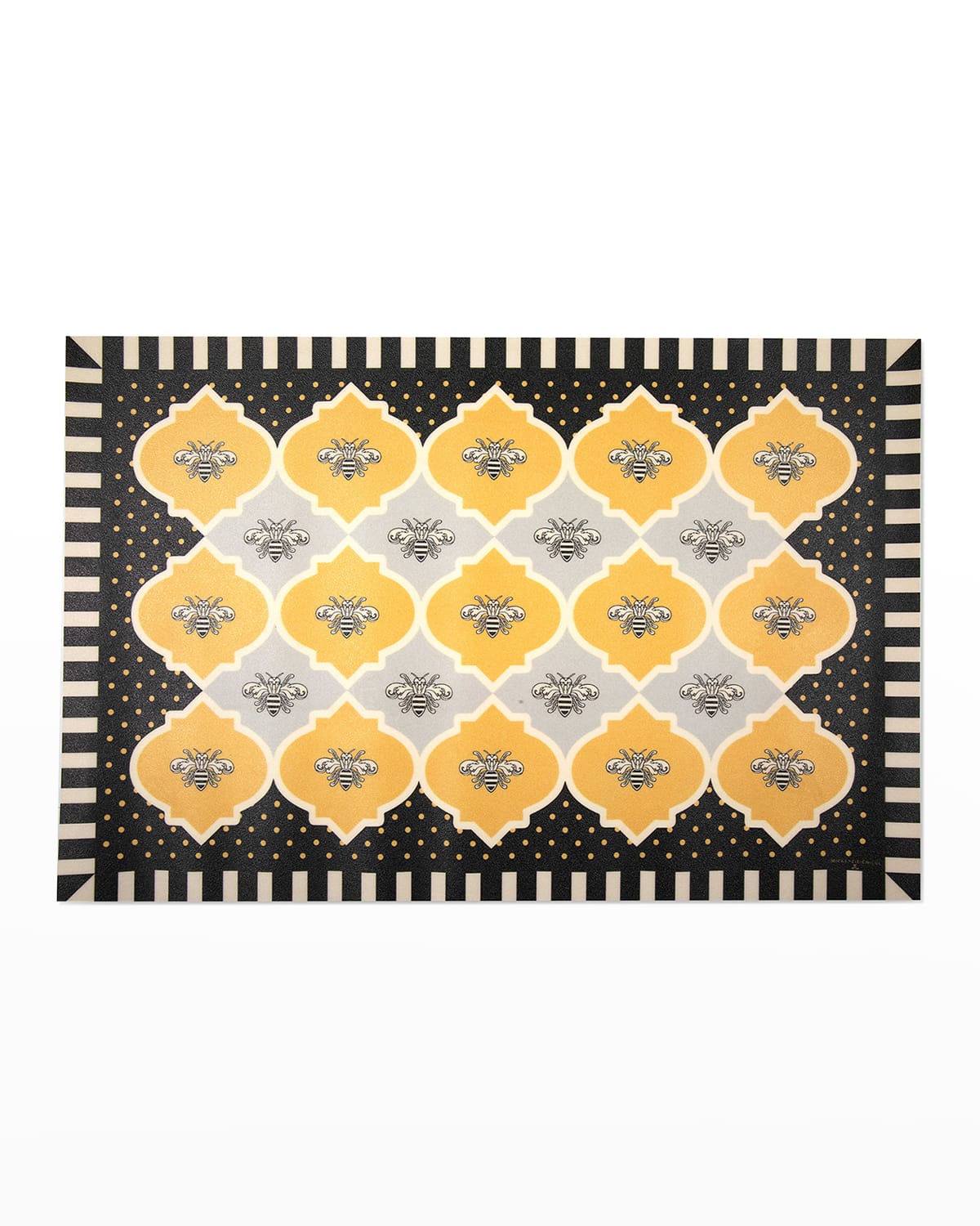 Image MacKenzie-Childs Queen Bee Floor Mat, 2' x 3'