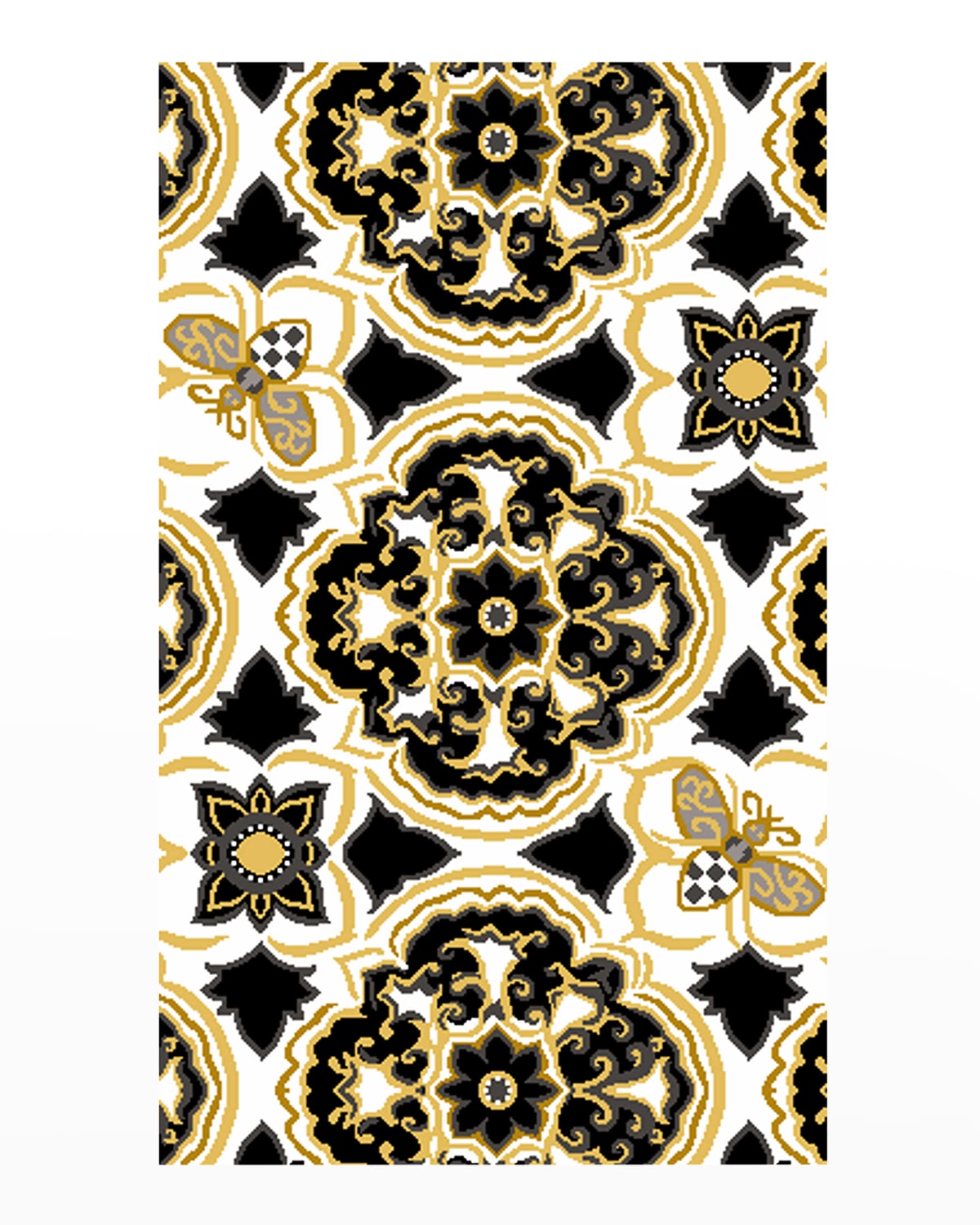 Image MacKenzie-Childs Queen Bee Indoor/Outdoor Rug, 2' x 4'