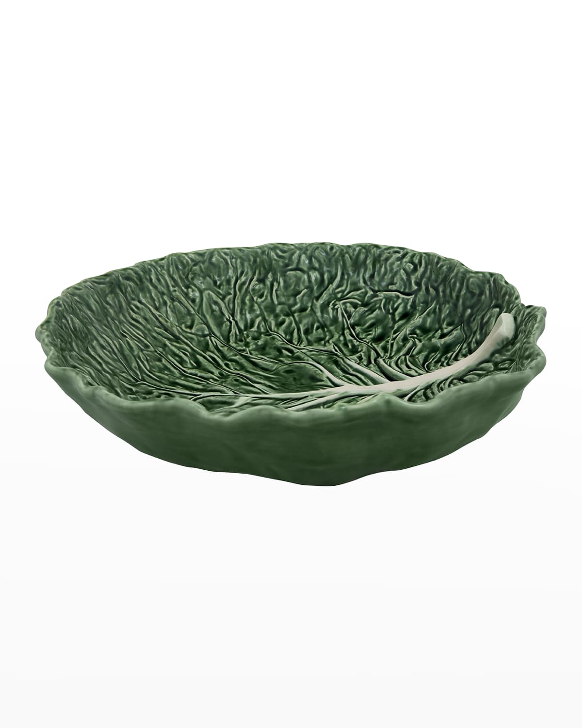 Image Bordallo Pinheiro Cabbage 169 oz. Salad Serving Bowl, Green