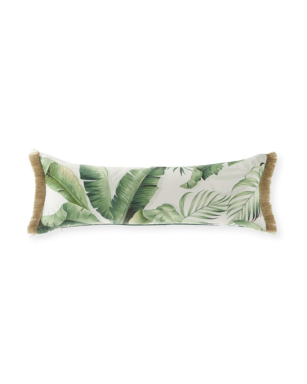 Image Eastern Accents Abaca Fringe Decorative Pillow In Cloud