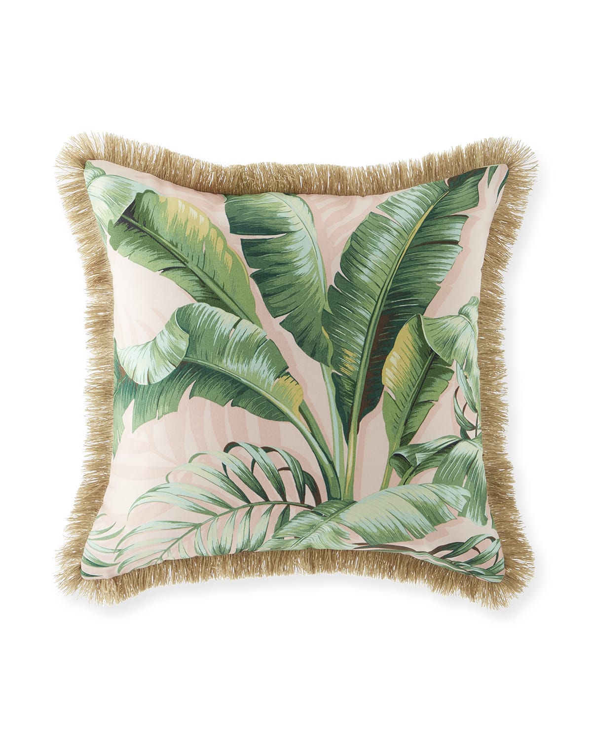Image Eastern Accents Abaca Fringe Decorative Pillow In Flamingo