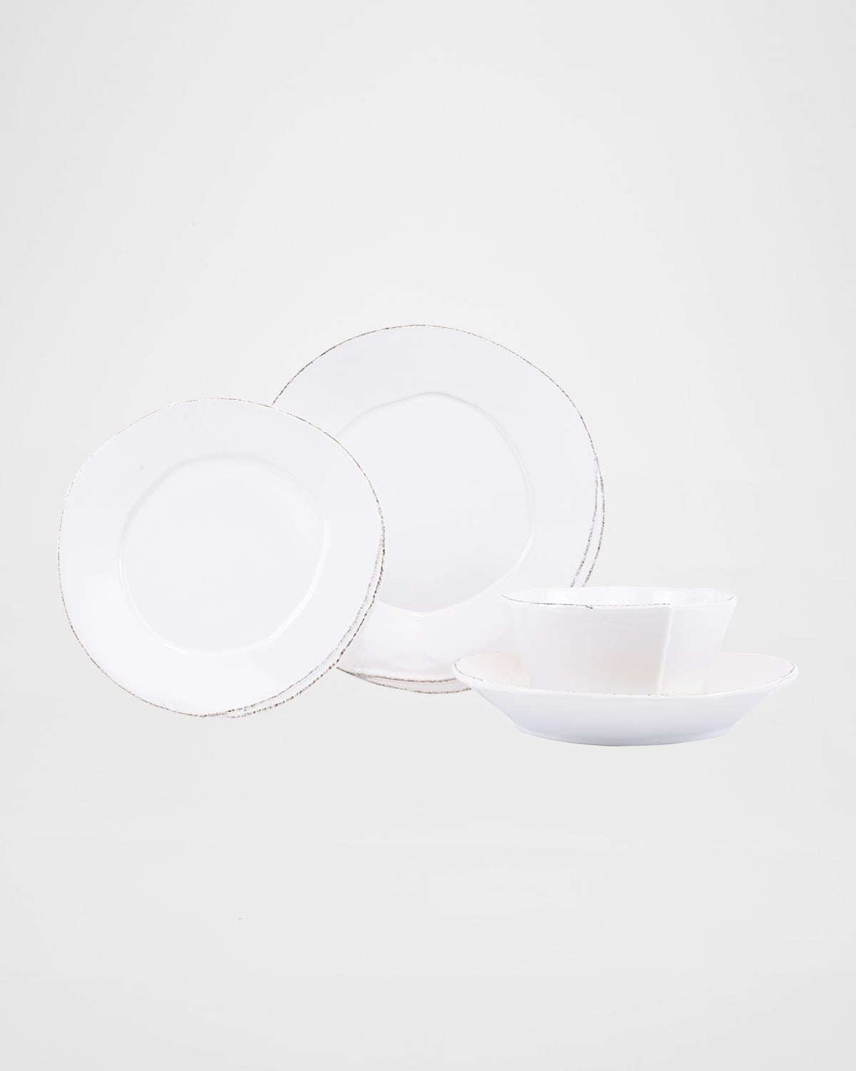 Image Vietri Lastra White 4-Piece Place Setting