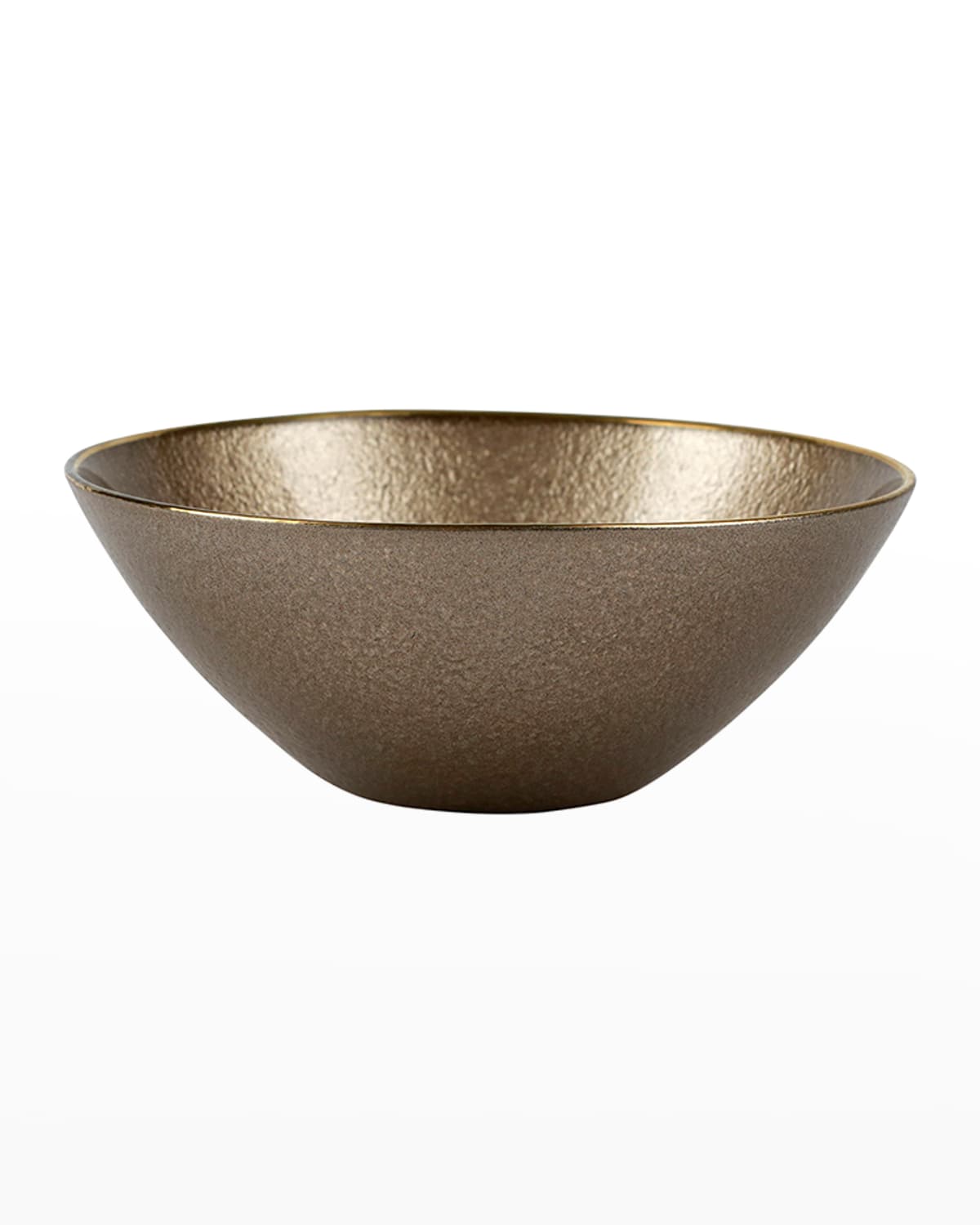Image Vietri Metallic Glass Fawn Small Bowl