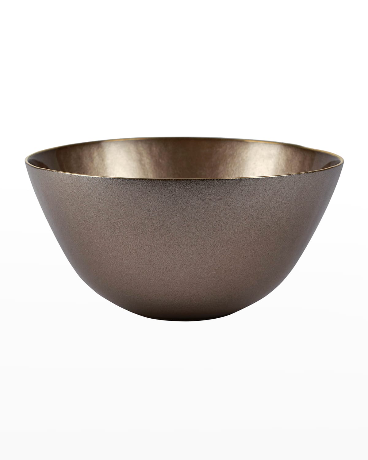 Image Vietri Metallic Glass Fawn Deep Bowl