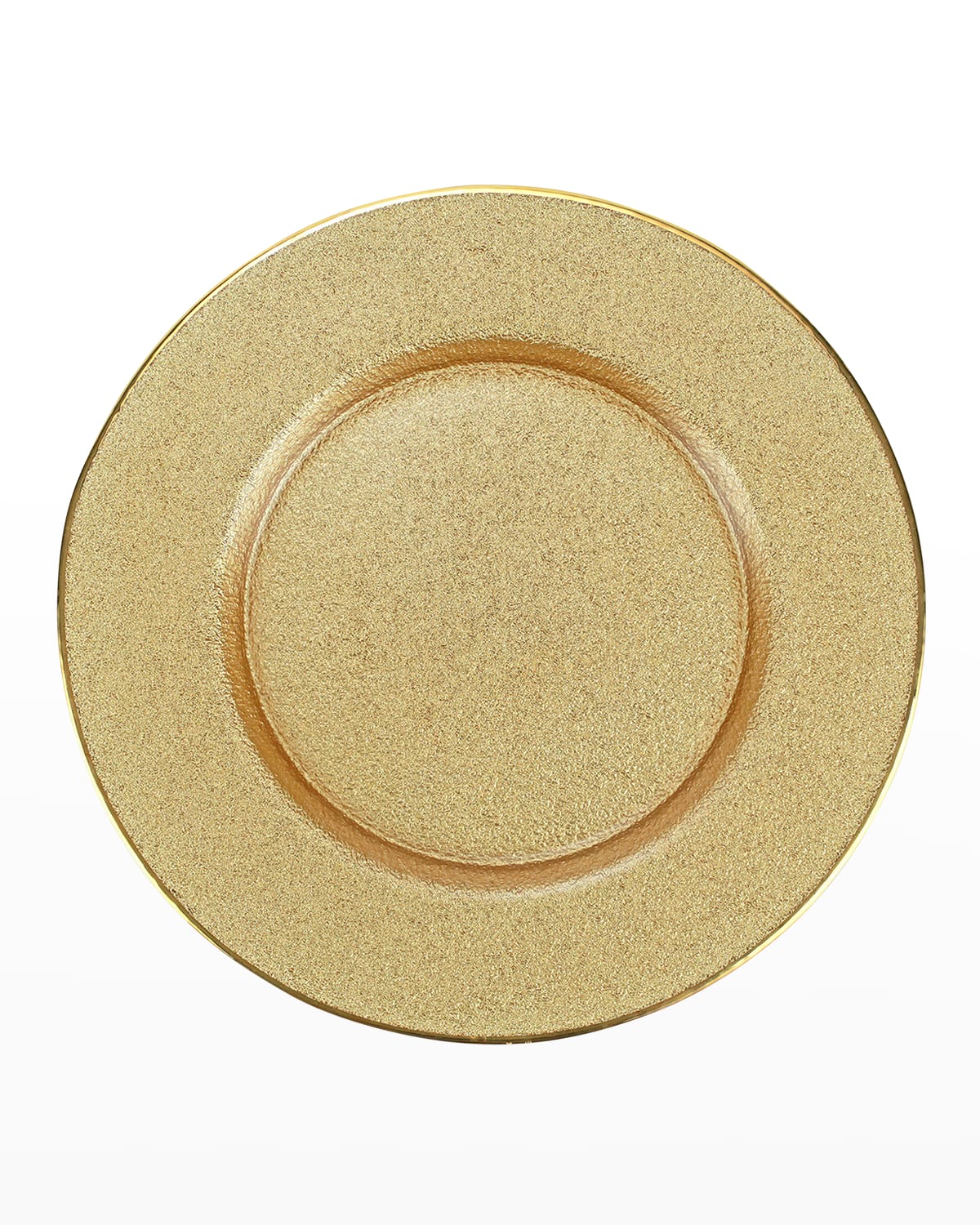 Image Vietri Metallic Glass Gold Service Plate