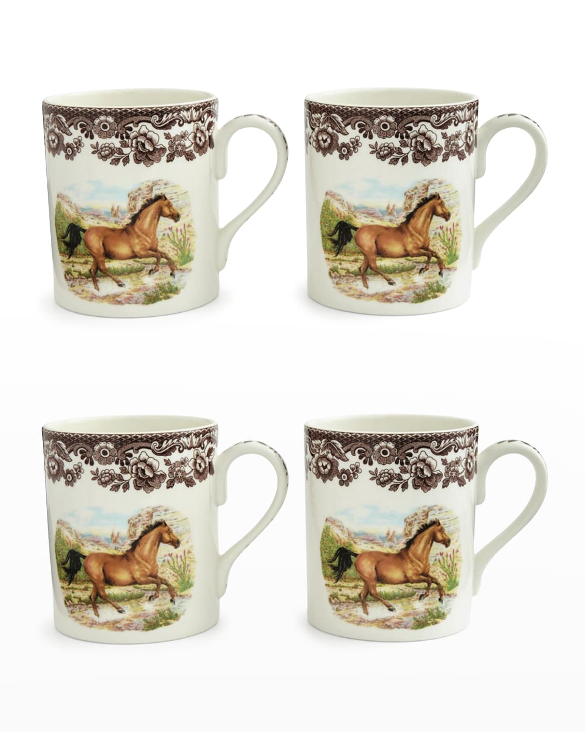 Image Spode American Quarter Horse Mug, Set of 4