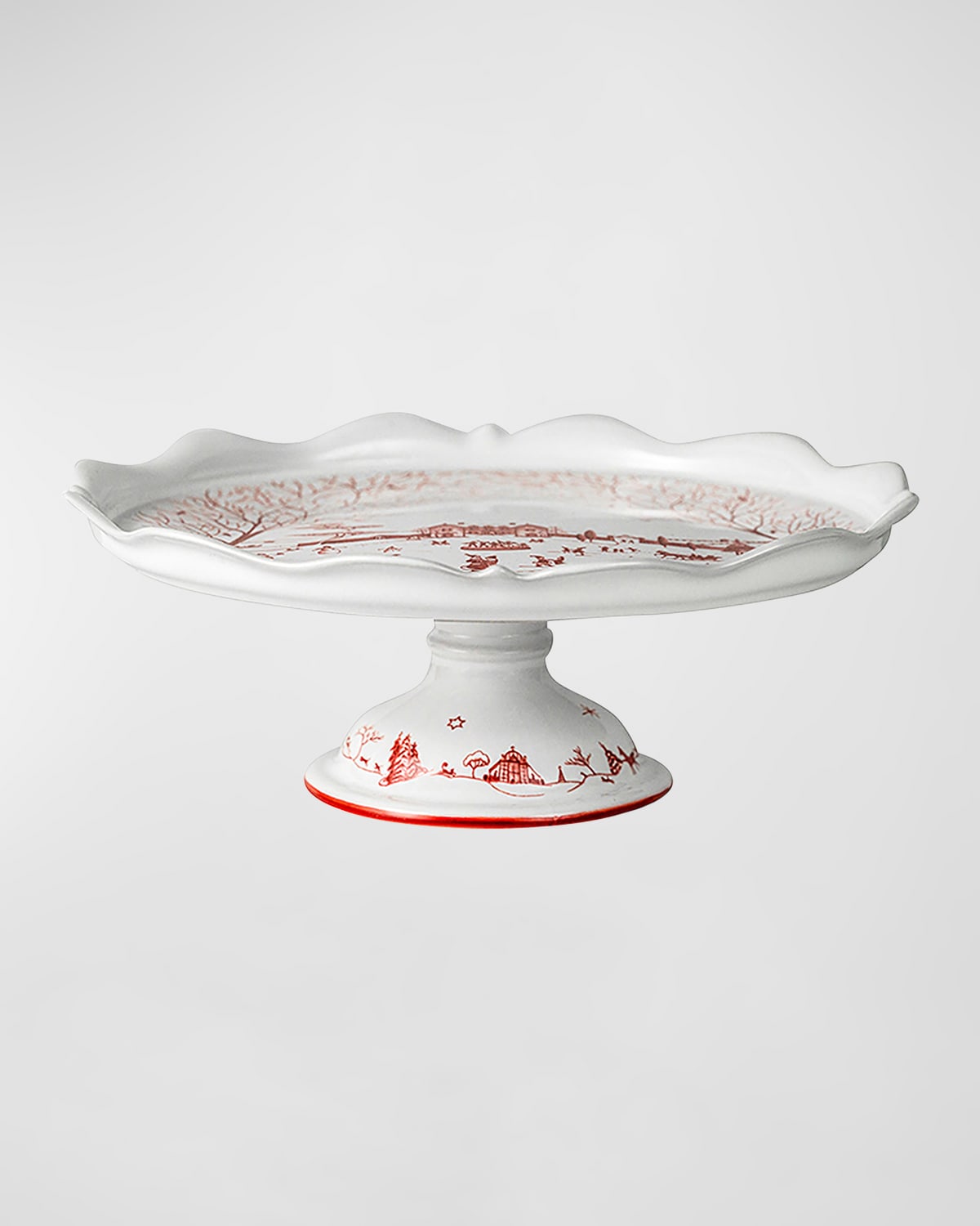 Image Juliska Country Estate Winter Frolic Ruby Cake Stand